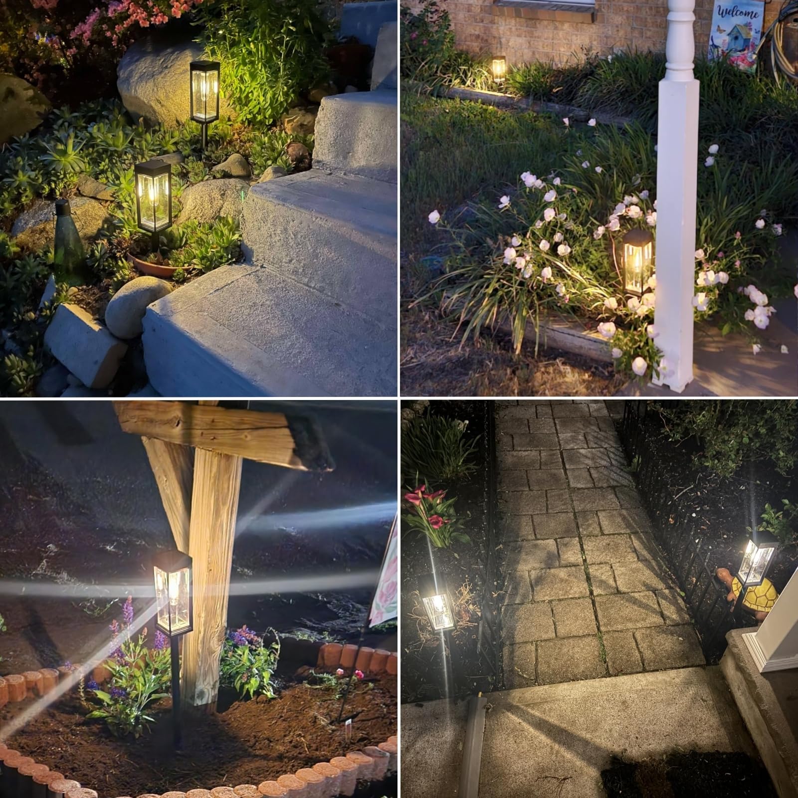 WdtPro Solar Pathway Lights - 6 Pack Waterproof, Auto On/Off, 15+ Hours Runtime, Warm White, Model TPL061 for Garden & Landscape