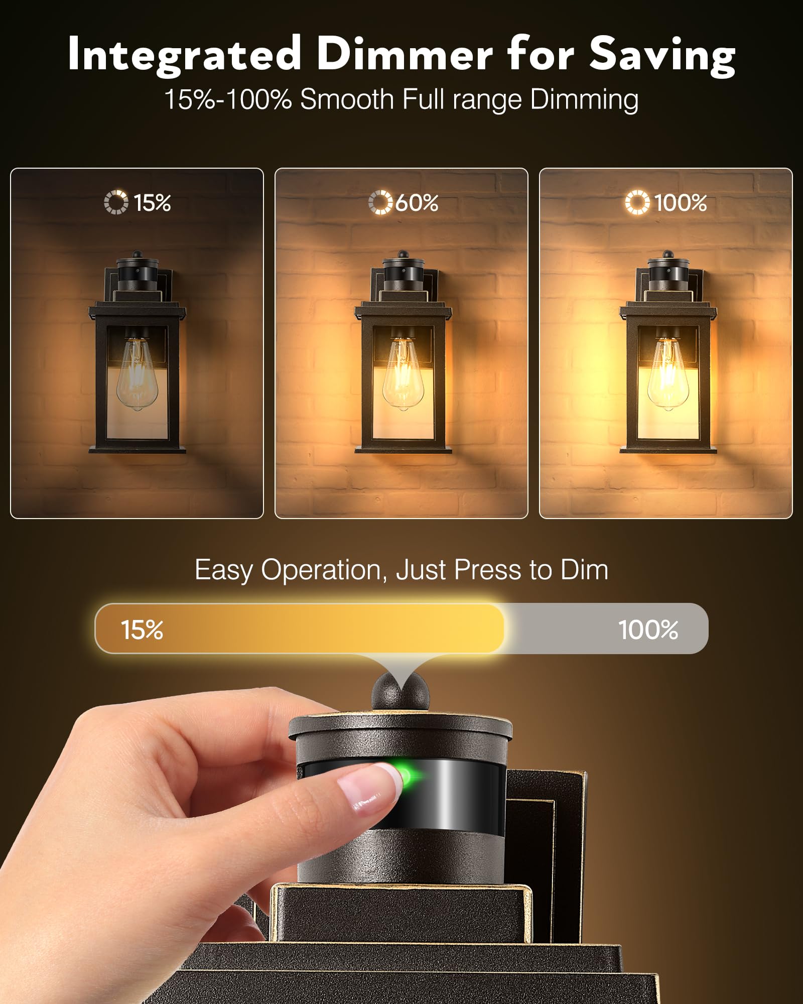 Vianis Distance-Adjustable Motion Sensor Outdoor Lights  Oil Rubbed Bronze Wall Mounting Porch Light  Waterproof Dusk To Dawn Exterior Lighting Fixtures Sconce  Anti-Rust Outdoor Lanterns For Porch.