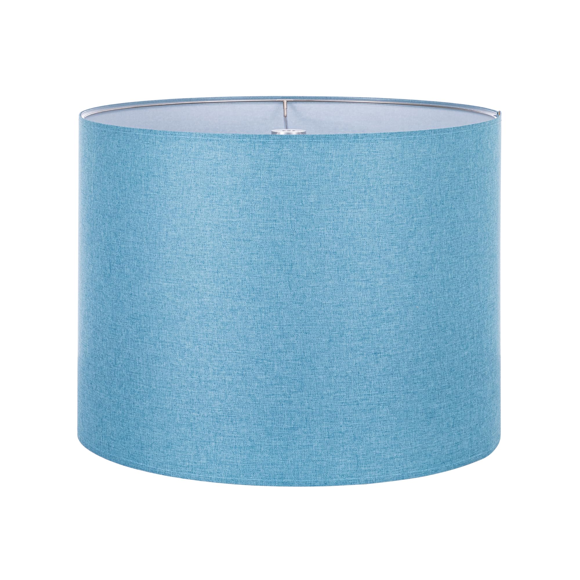 Wellmet Fabric Drum Lampshade, 13X13X10, Blue, Assembly Required, Spider Fitter, Model Ds-Tls