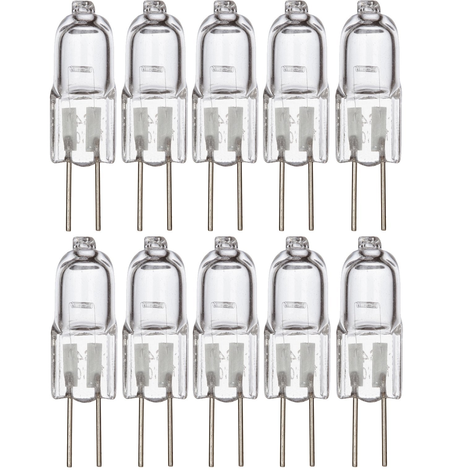 Simba Lighting Halogen G4 T3 20 Watt 280Lm Bi-Pin Bulb (10 Pack) 12 Volt A/C Or D/C For Accent Lights, Under Cabinet Puck Light,