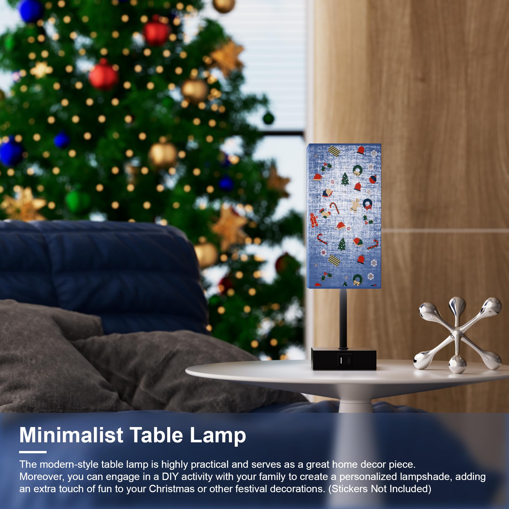 Sailstar Bedside Table Lamp For Bedroom, 3 Way Dimmable Touch Lamp With Usb C+A Charging Ports, Small Nightand Lamps For Bedroom