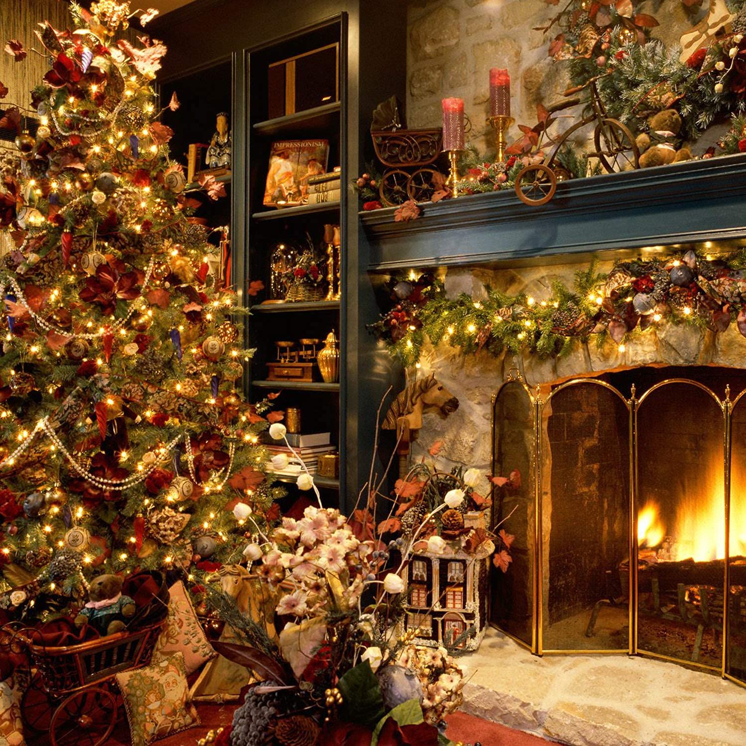 Brightown Battery Operated Christmas Lights, 50 LED Mini String Lights, 18 Feet, Warm White, Waterproof, 8 Modes, 4 Pack