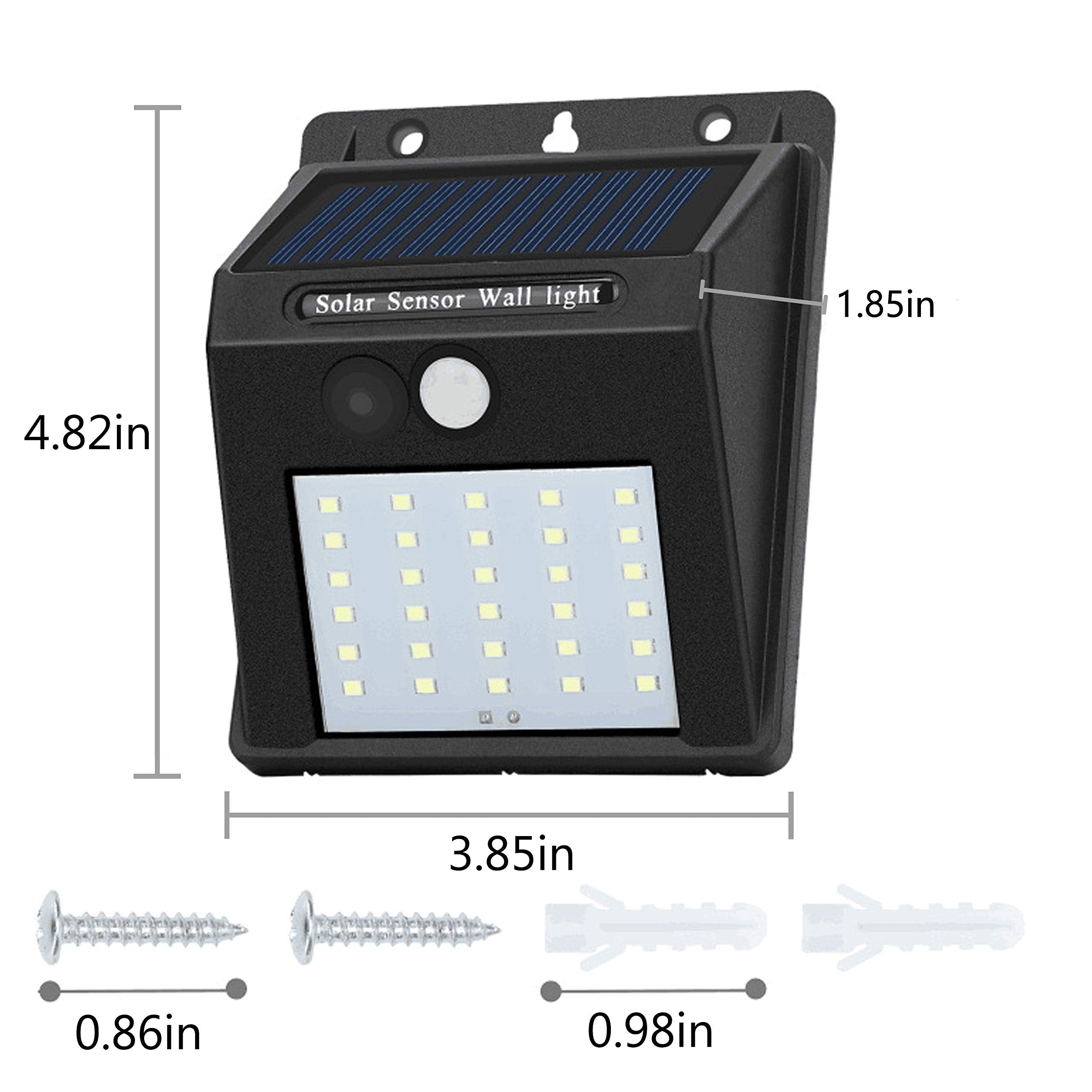 Solar Sensor Lights Outdoor 30 Led Wireless Waterproof Security Solar Motion Sensor Wall Lights For Fence Patio Deck Yard Garden With Motion Activated Auto On/Off
