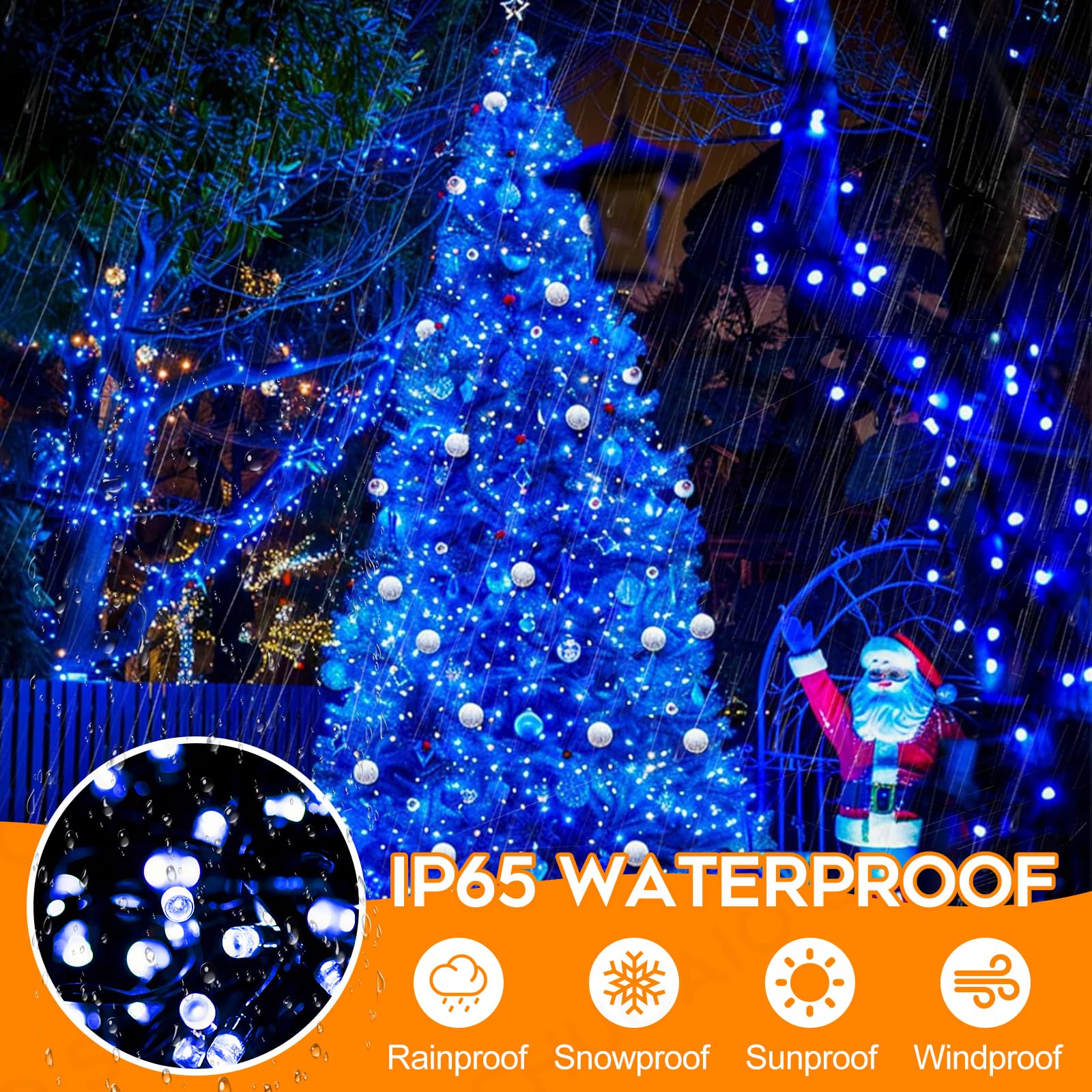 Fairyglim Christmas String Lights Plug In,33Ft 100 Led String Lights With 8 Modes & Timer, Xmas Decorations For Trees Wreath, Ou