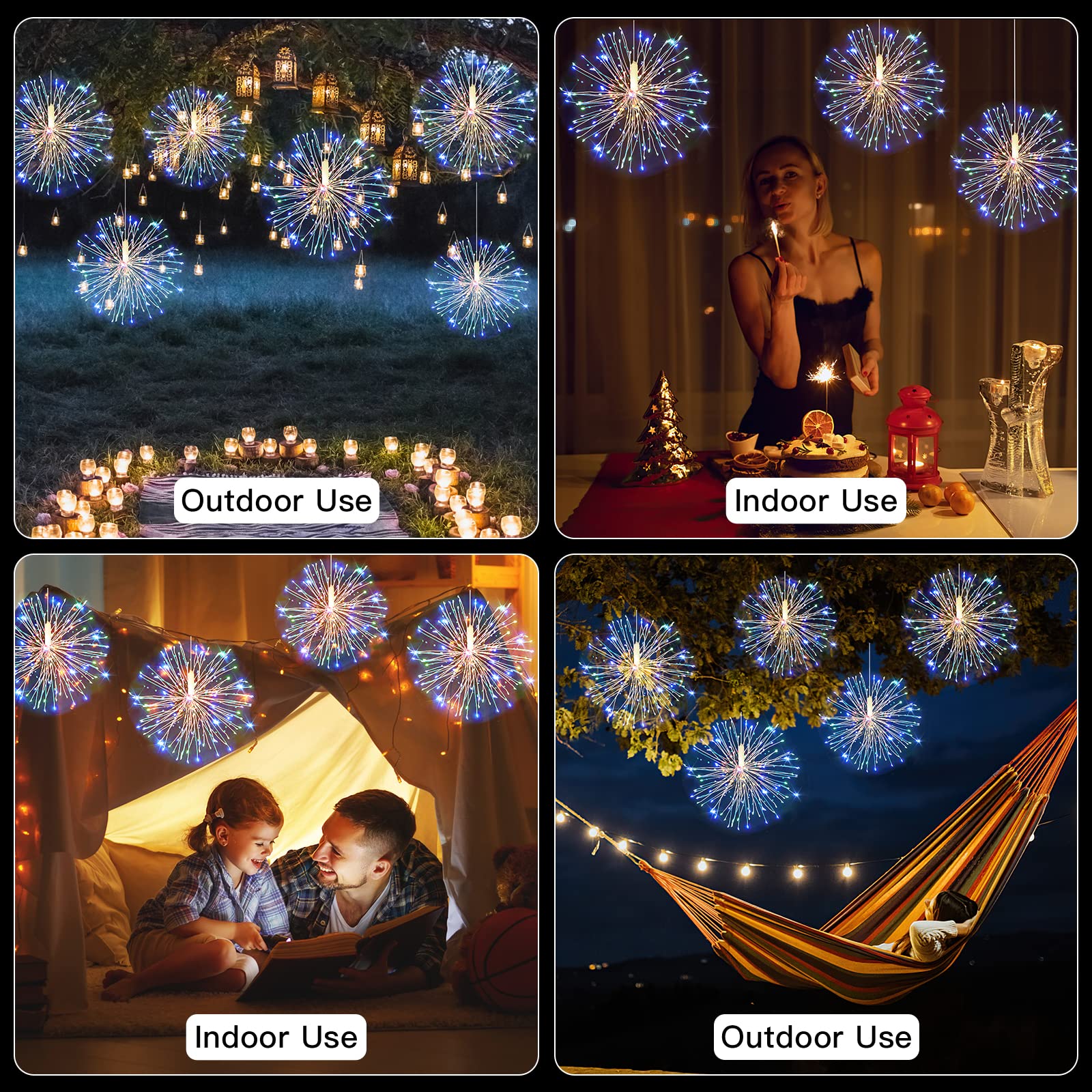 Techip 120Led Fairy Lights - Colorful Copper Wire String Lights With Remote & Timer For Indoor/Outdoor