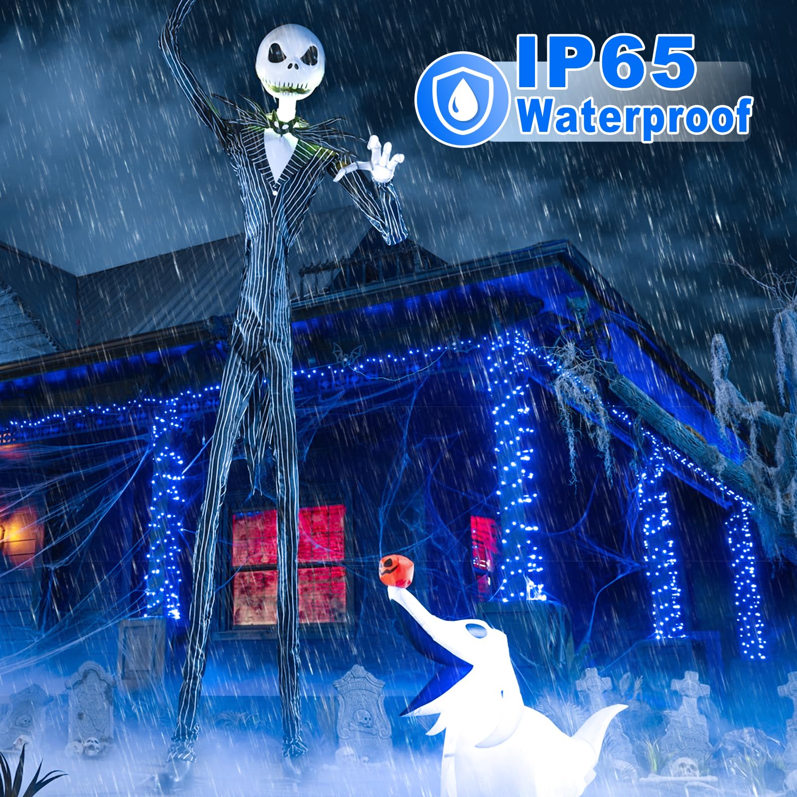 2 Pack Christmas Lights Outdoor, Total 200Ft 600 Led Christmas Tree Lights With 8 Modes Waterproof, Plug In String Twinkle Light