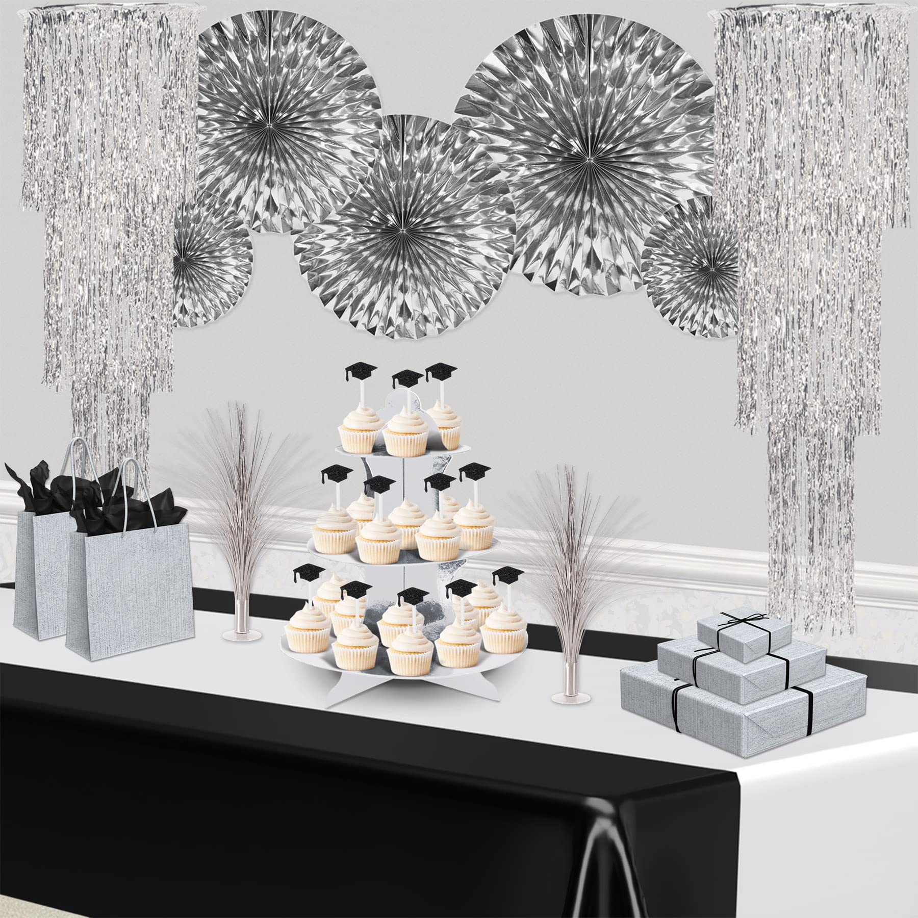 Beistle 3-Tier Shimmering Silver Chandelier