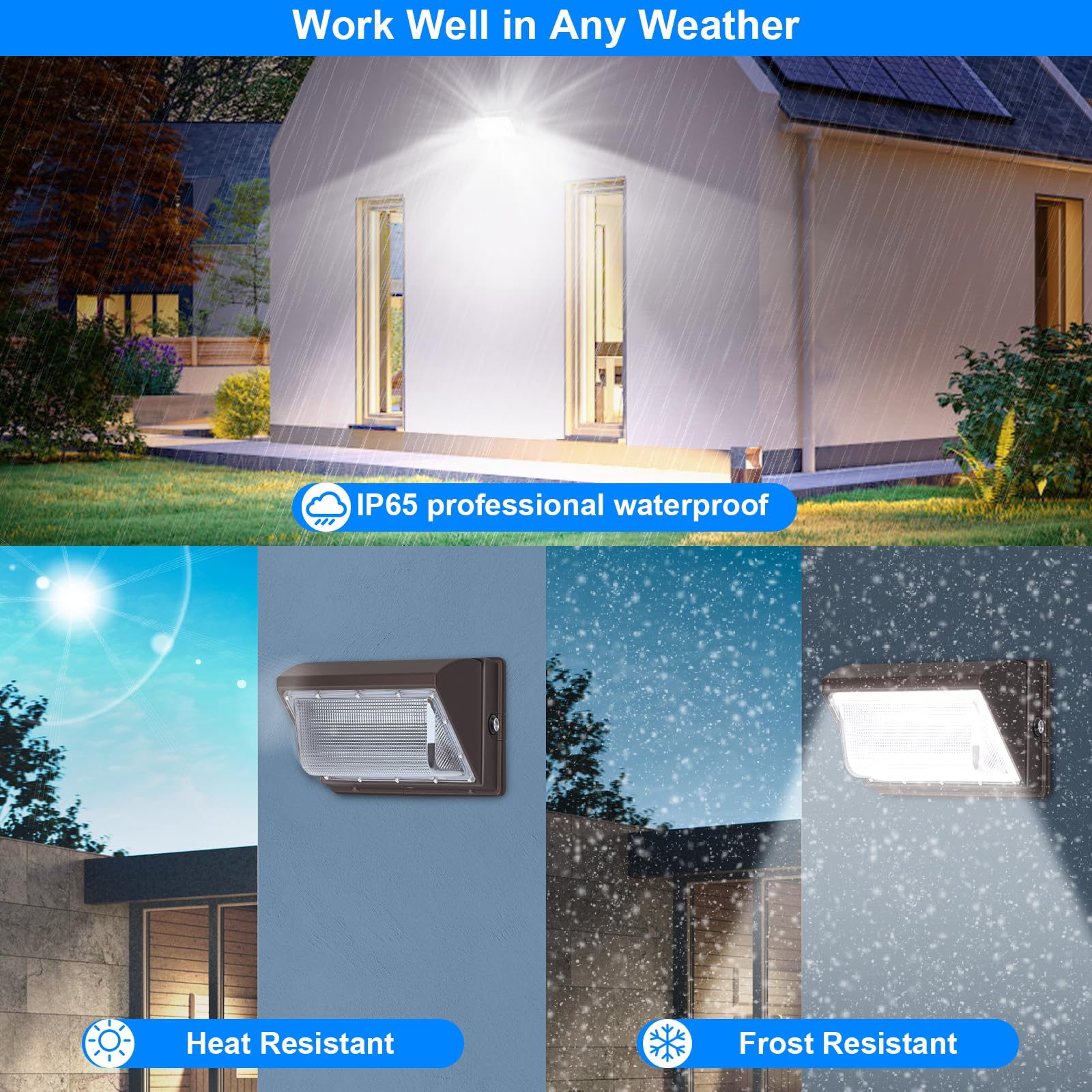 Tomourd 120Watt Led Wall Pack Light  Dusk To Dawn Wall Packs  Super-Bright 15840 Lumen Outdoor Pack Lights  Ip65 Waterproof Commercial And Industrial Security 5000K Lighting With Photocell