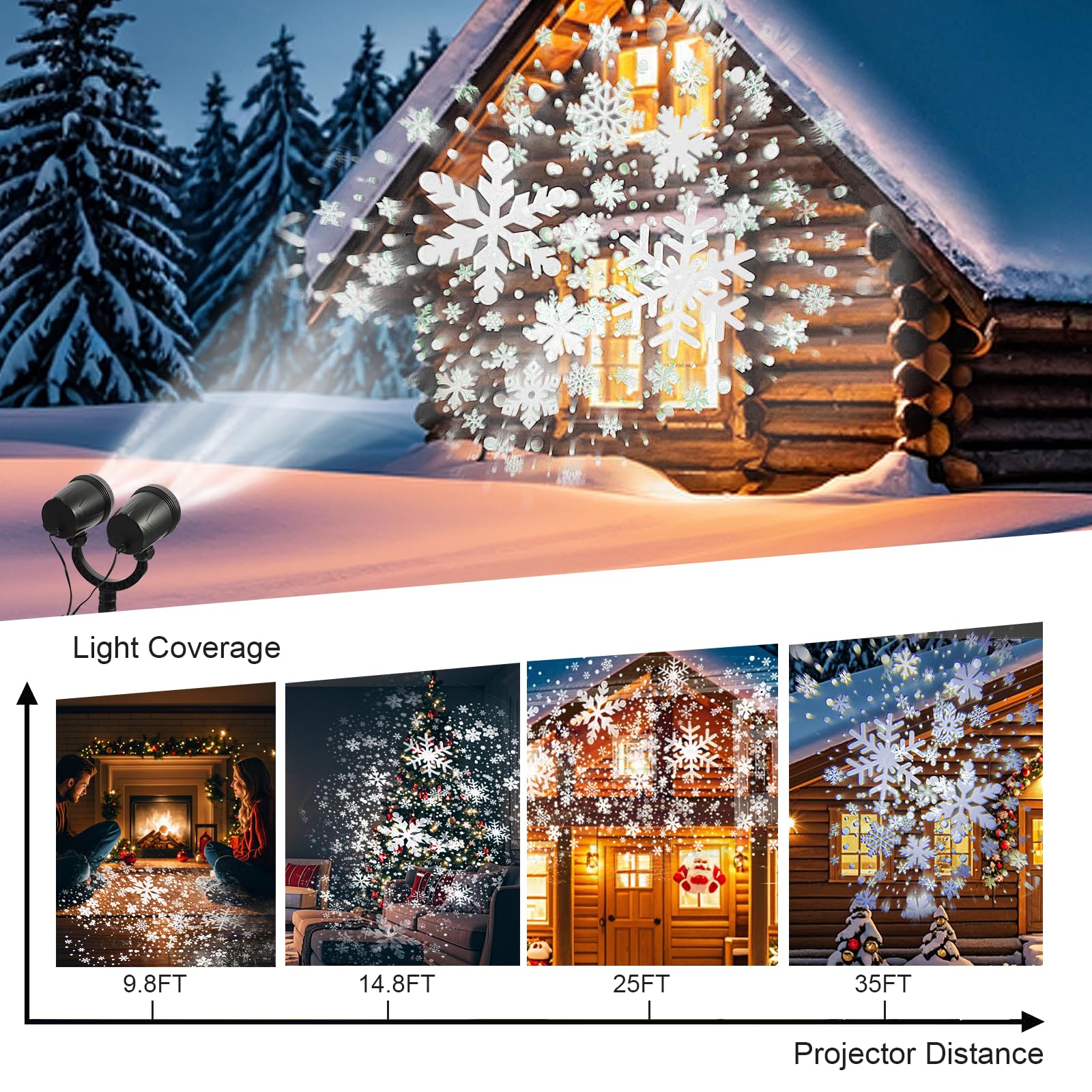 Lilniagy Snowflake Projector Lights, Black, Ht-Ty-10