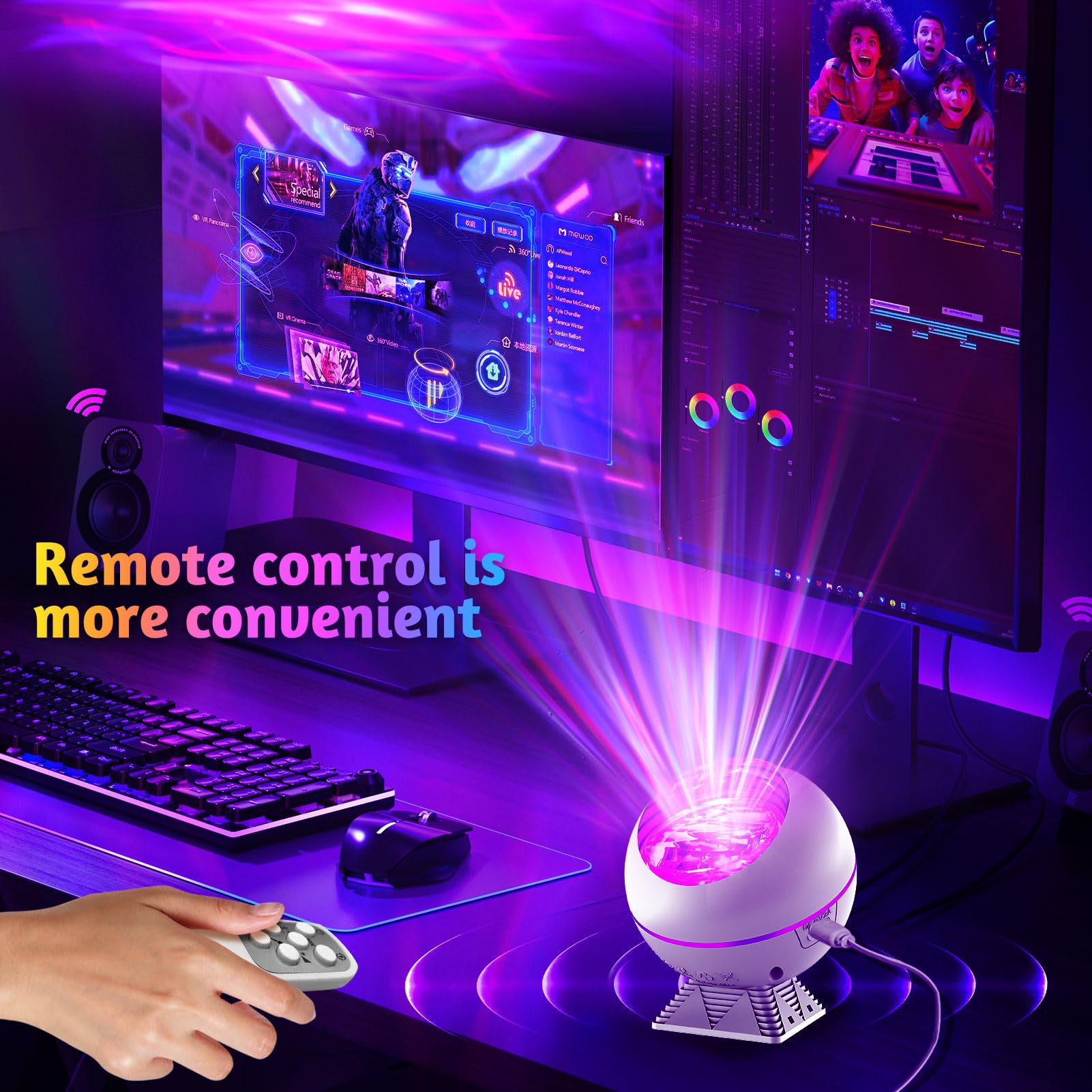 Hd Image Northern Lights Projector Night Light For Bedroom, 54 Lighting Modes Aurora Star Projector With Timer And Remote Control, Voice Control Galaxy Projector Christmas Gifts For Teen Girls Kids