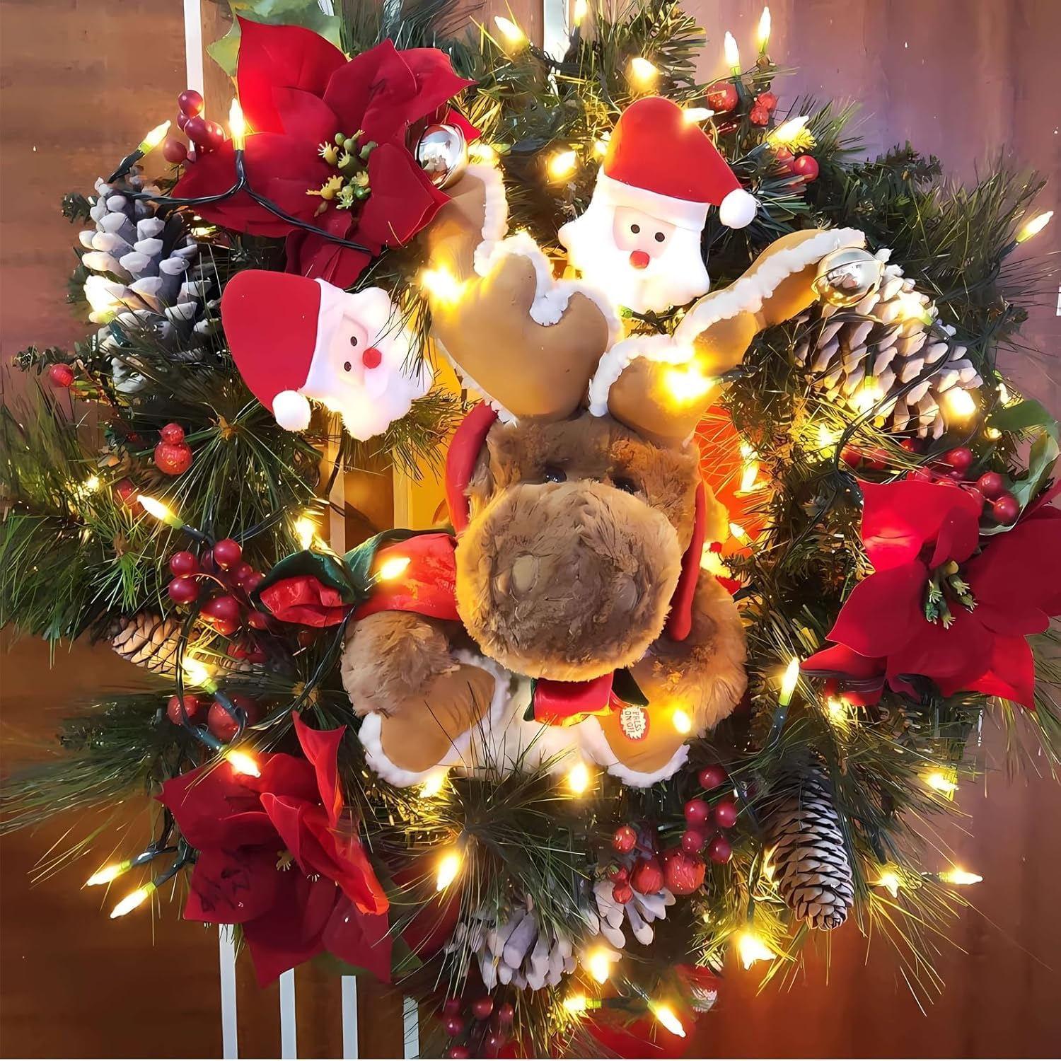 Tcamp 105Ft 300 Led Battery Operated Christmas Lights With Remote Timer Memory Function, 8 Modes Battery String Lights For Christmas Tree Bedroom Wreath Decor (Warm White)