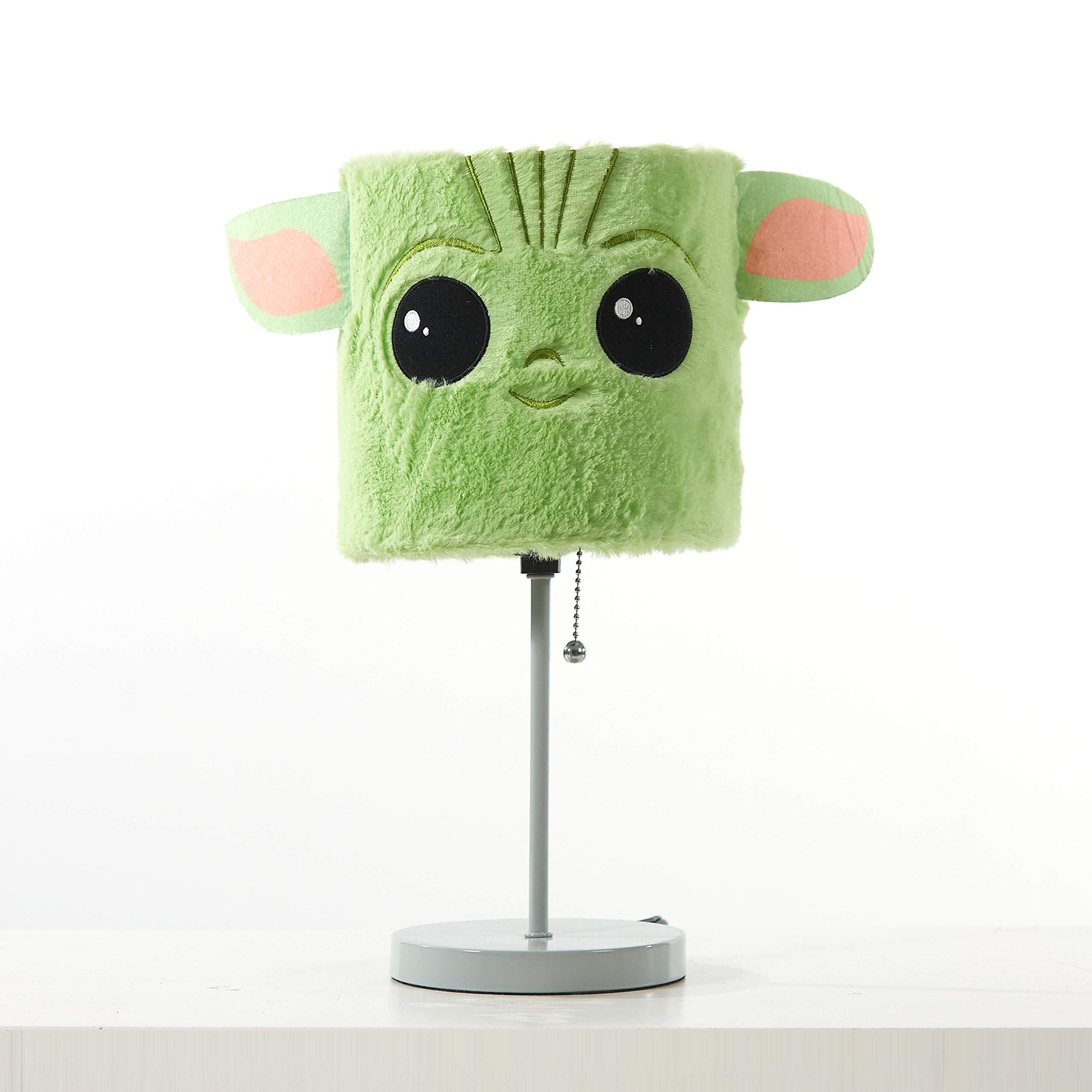 Idea Nuova Table Lamp, Plush Shade, Star Wars The Mandalorian, Green, Model NK330458