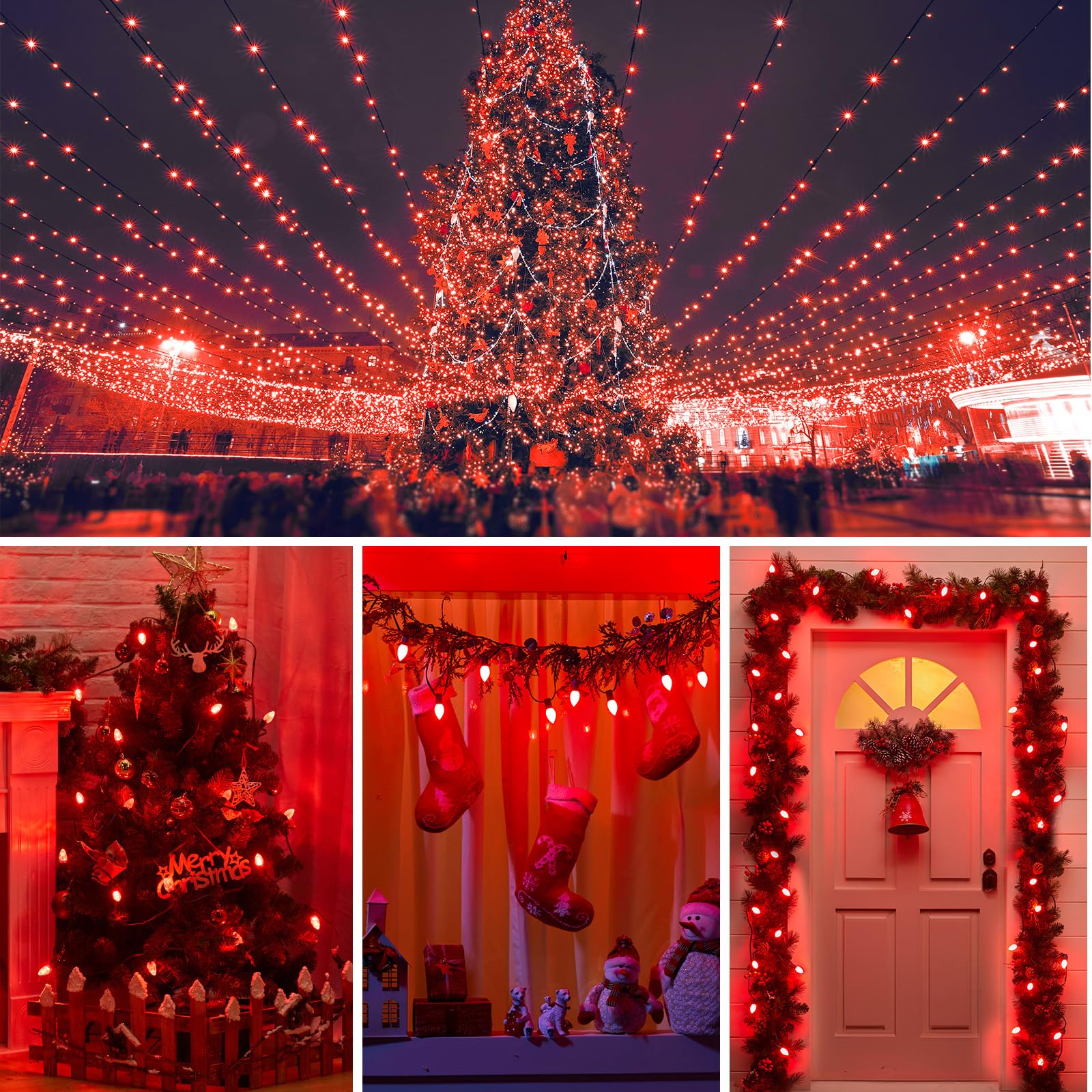 Minetom C7 Christmas Replacement Light Bulbs 50 Pack, C7 Bulbs Clear Incandescent Bulb For Christmas String Light, E12 Candelabr