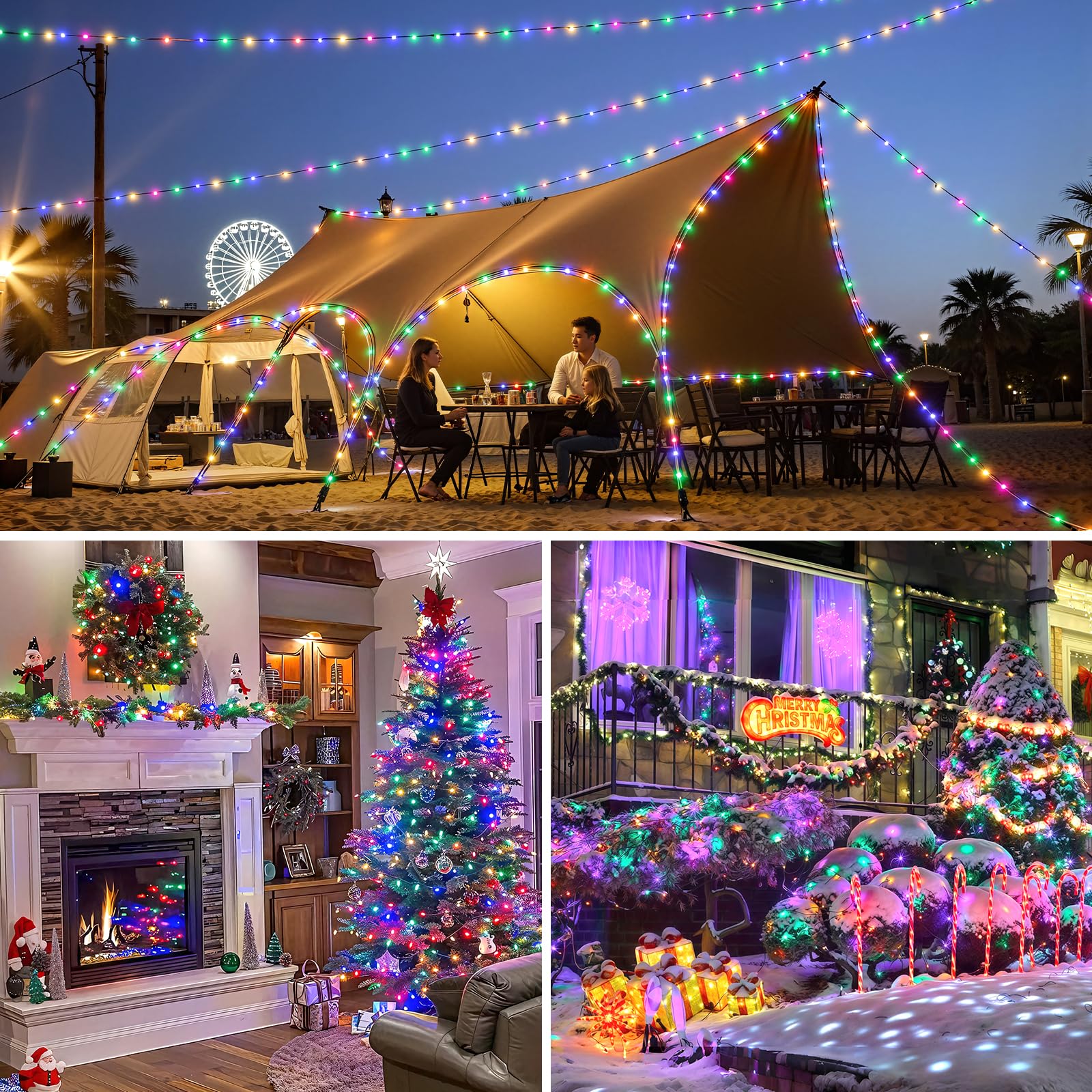 Mlambert 1050 Led Christmas Lights 344Ft  Outdoor Waterproof Dimmable Fairy Lights With Remote  8 Modes Indoor Lighting For Holiday D?Cor  Multicolor