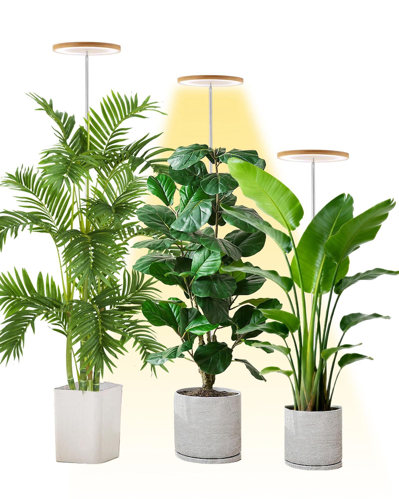 Plant Grow Light yadoker LED Growing Light Full Spectrum for Indoor Plants Height Adjustable  Automatic Timer  5V Low Safe Voltage Idea for Large Plant Light