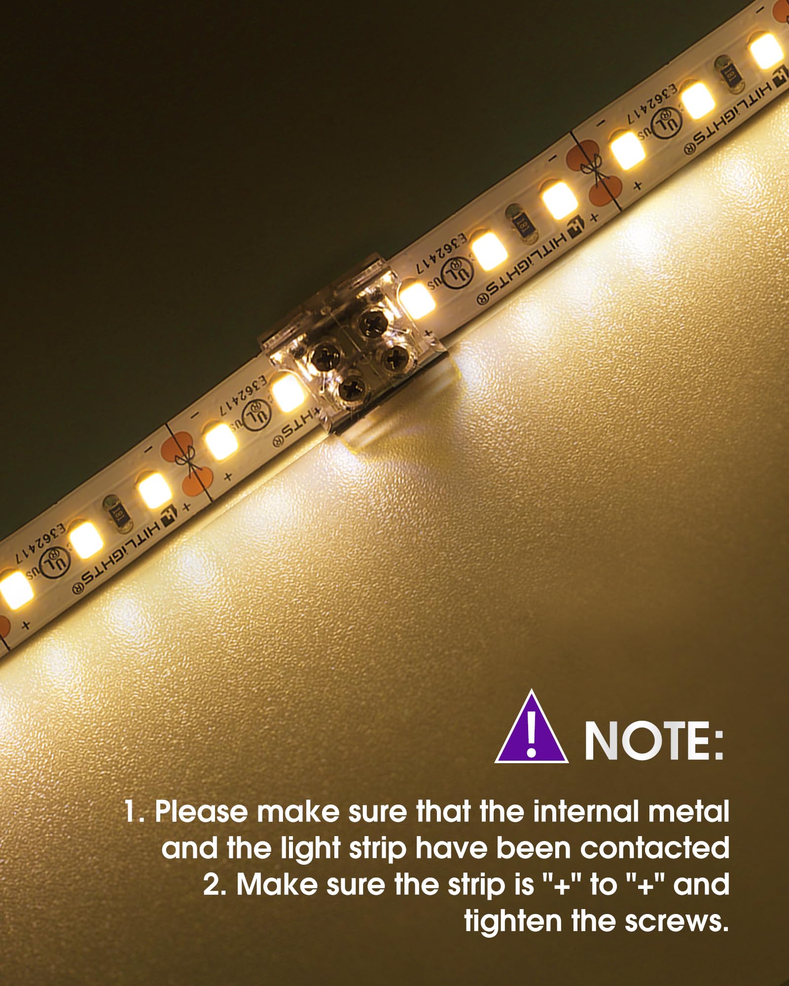 Hitlights 26 Pack Led Connector 2 Pin 10Mm Solderless Led Tape Light Connector Transparent Led Strip Light Connectors With Screw