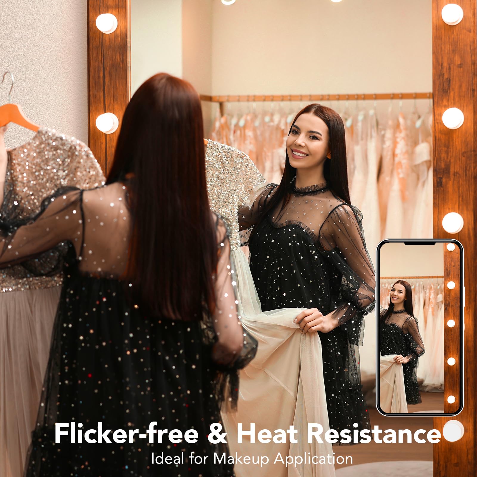 Bubo Vanity Light Bulbs For Bathroom Over Mirror, 60 Watt Equivalent, Soft White 2700K, G25 Globe Light Bulb 800 Lumens, Round B