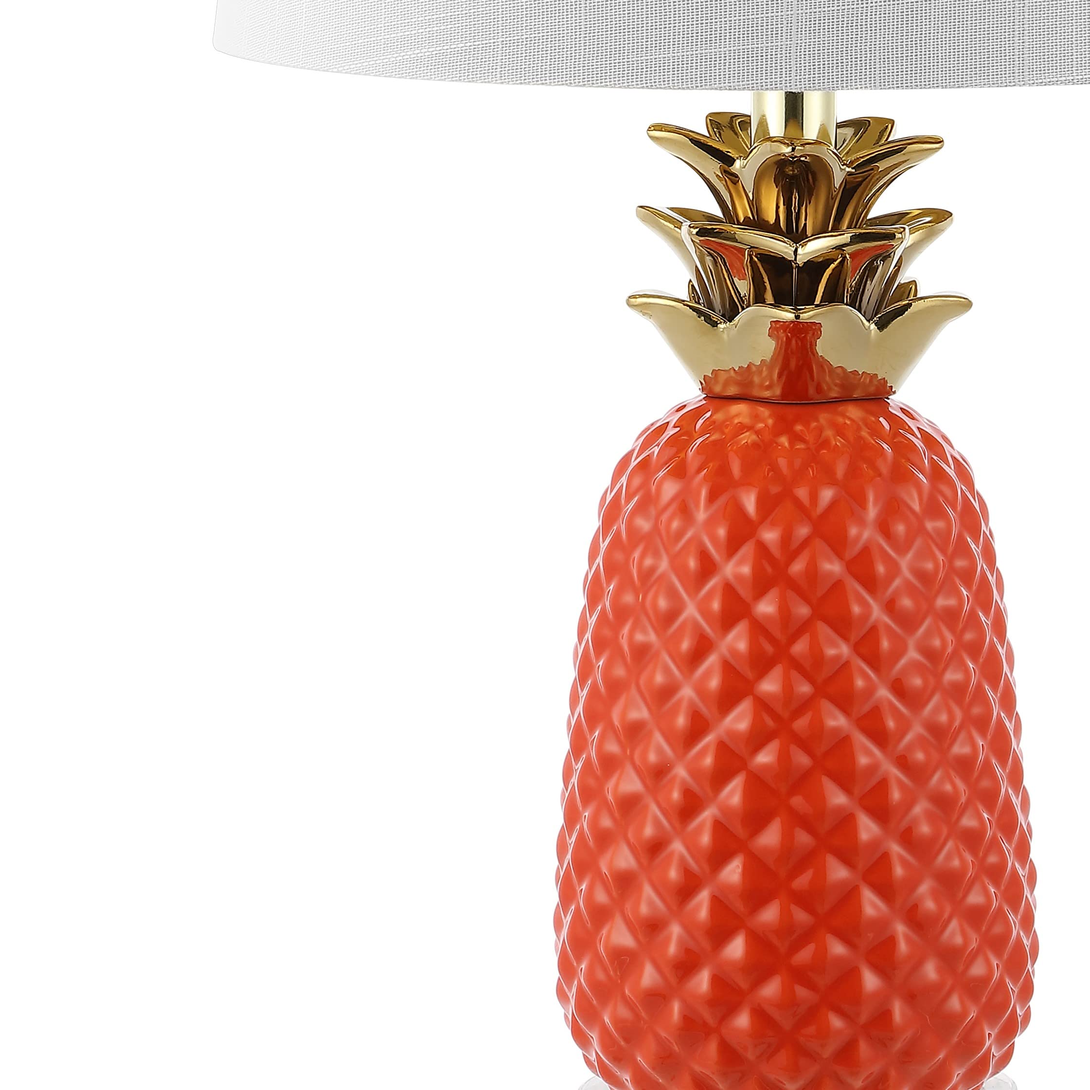 JONATHAN Y Pineapple Table Lamp Ceramic 23in Orange/Gold Model JYL4019E LED Bulb Included for Bedroom Living Room Office