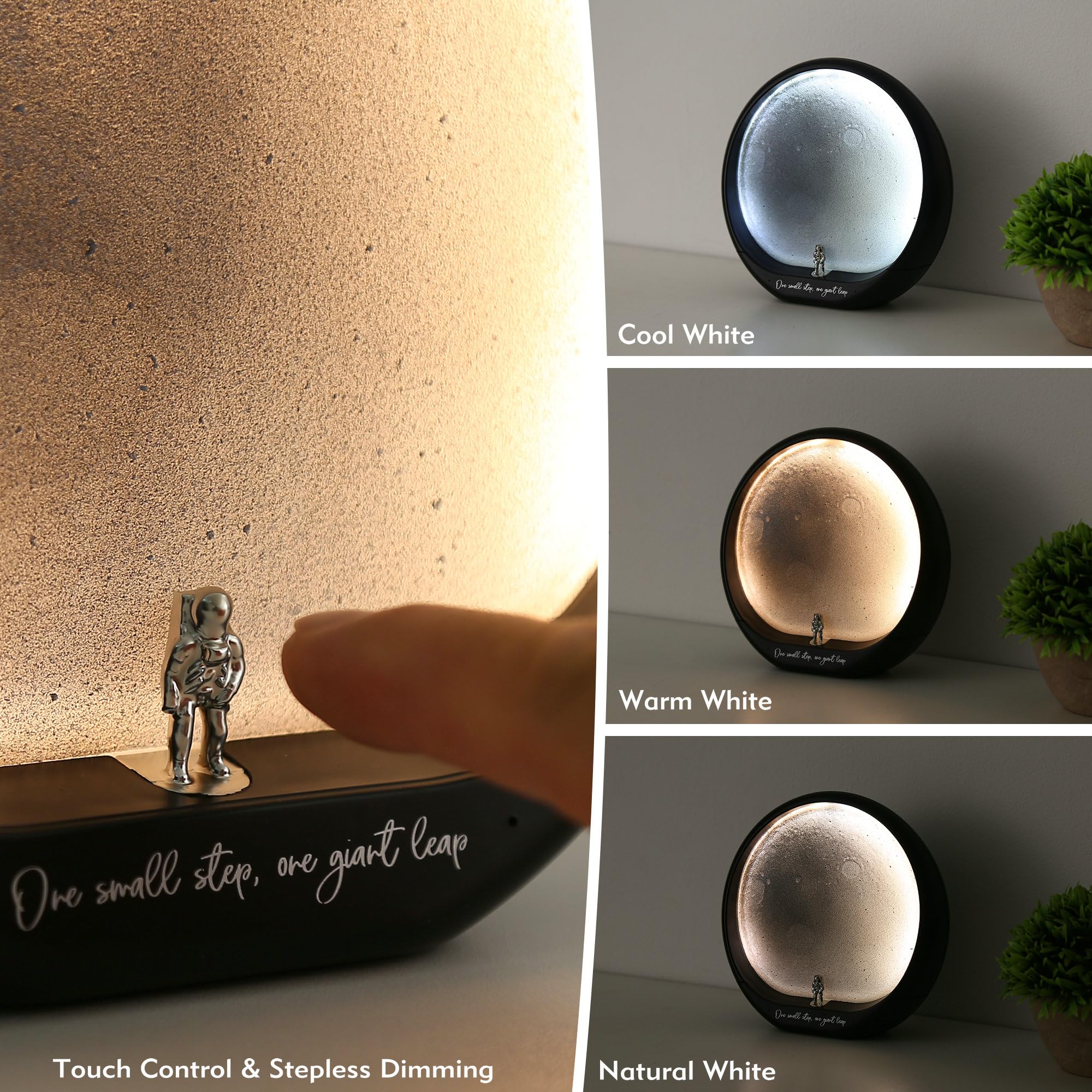 Mamre Lunar Landing Moon Lamp Table Lamp Moon Night Light Space Astronaut Themed Gift For Anniversary Valentine'S Day Birthday