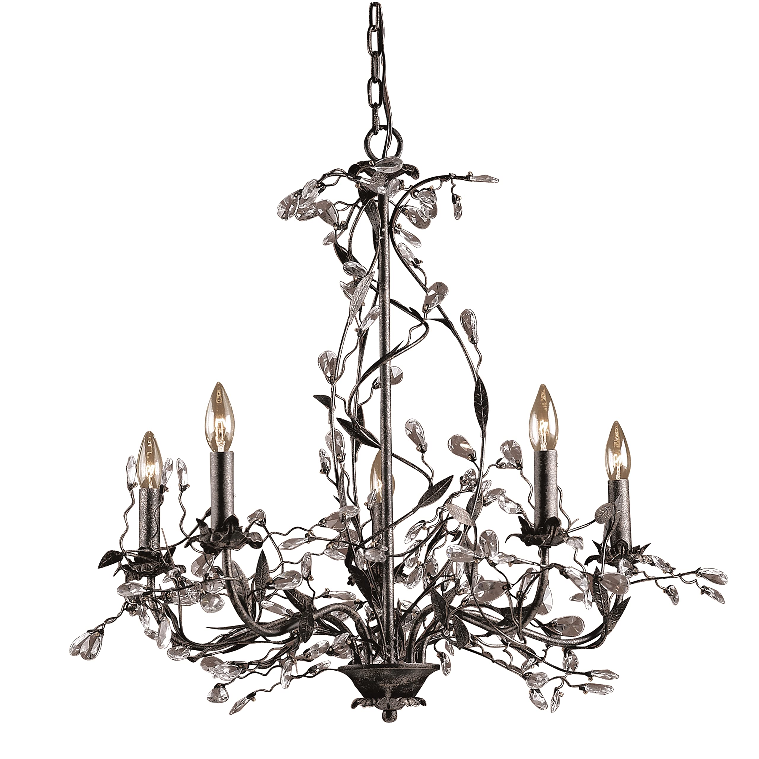 Elk Home Circeo 5-Light Chandelier - in Deep Rust Finish, 27-Inch Wide, Traditional Style