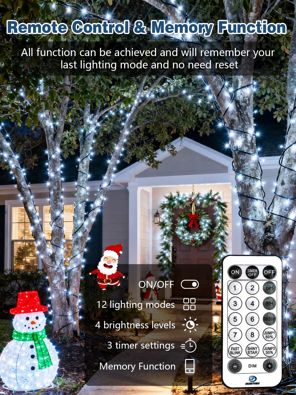 Voice Controlled Christmas Lights With Remote  264 Ft 800 Led String Lights Indoor Outdoor With 12 Modes 3 Timers  Dimmable Twinkle Light Plug In Waterproof For Xmas Tree Party Decor  Cool White
