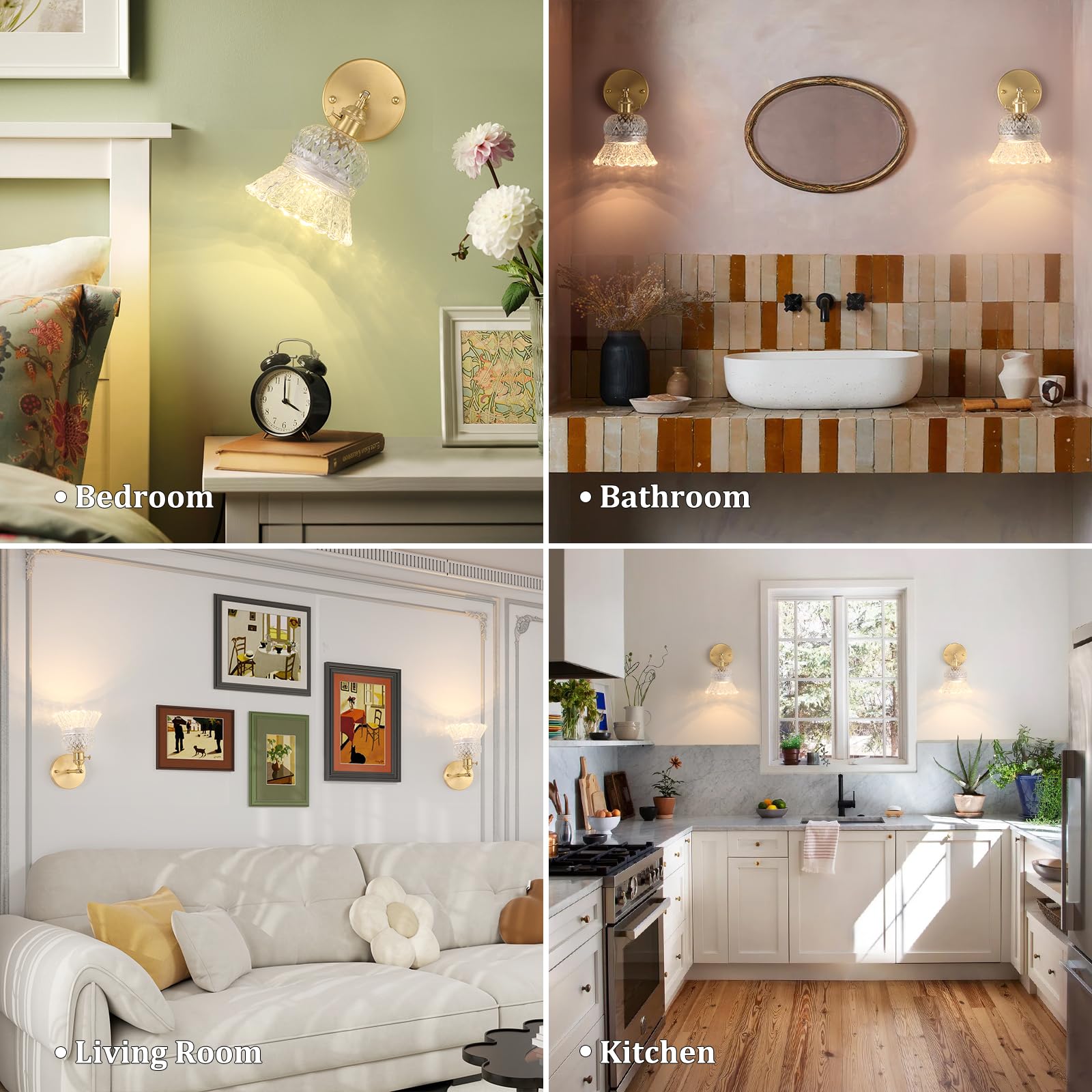 Shenmoyl Vintage Battery Operated Wall Sconce, Rechargeable Battery Powered Wall Sconces With Remote Control, Wireless Dimmable