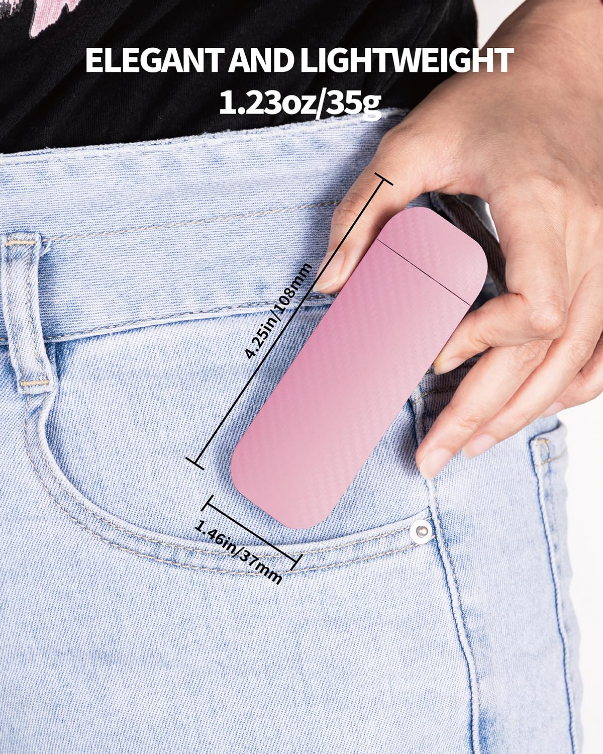 HEMONNKAM Clip-On Reading Light, Rechargeable Book Light, Pink, Model Book Light-005