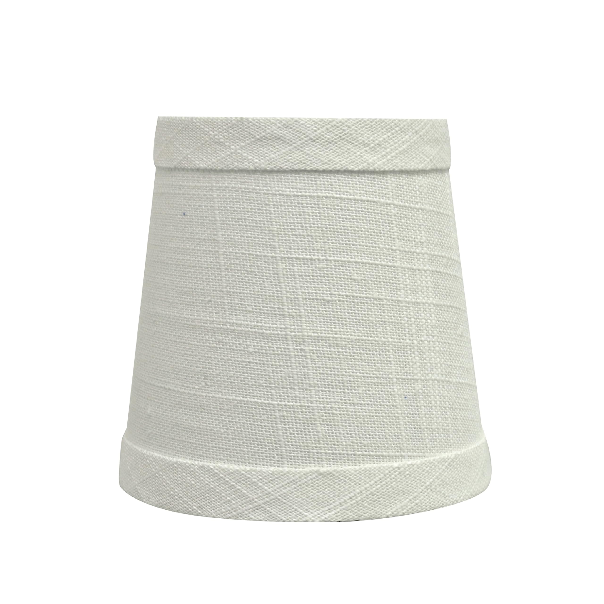 Aspen Creative 32713-5B, Empire Clip-On Chandelier Lamp Shade, Off White, 3&quot; Top X 4&quot; Bottom X 4&quot; Slant Height, Set Of 5