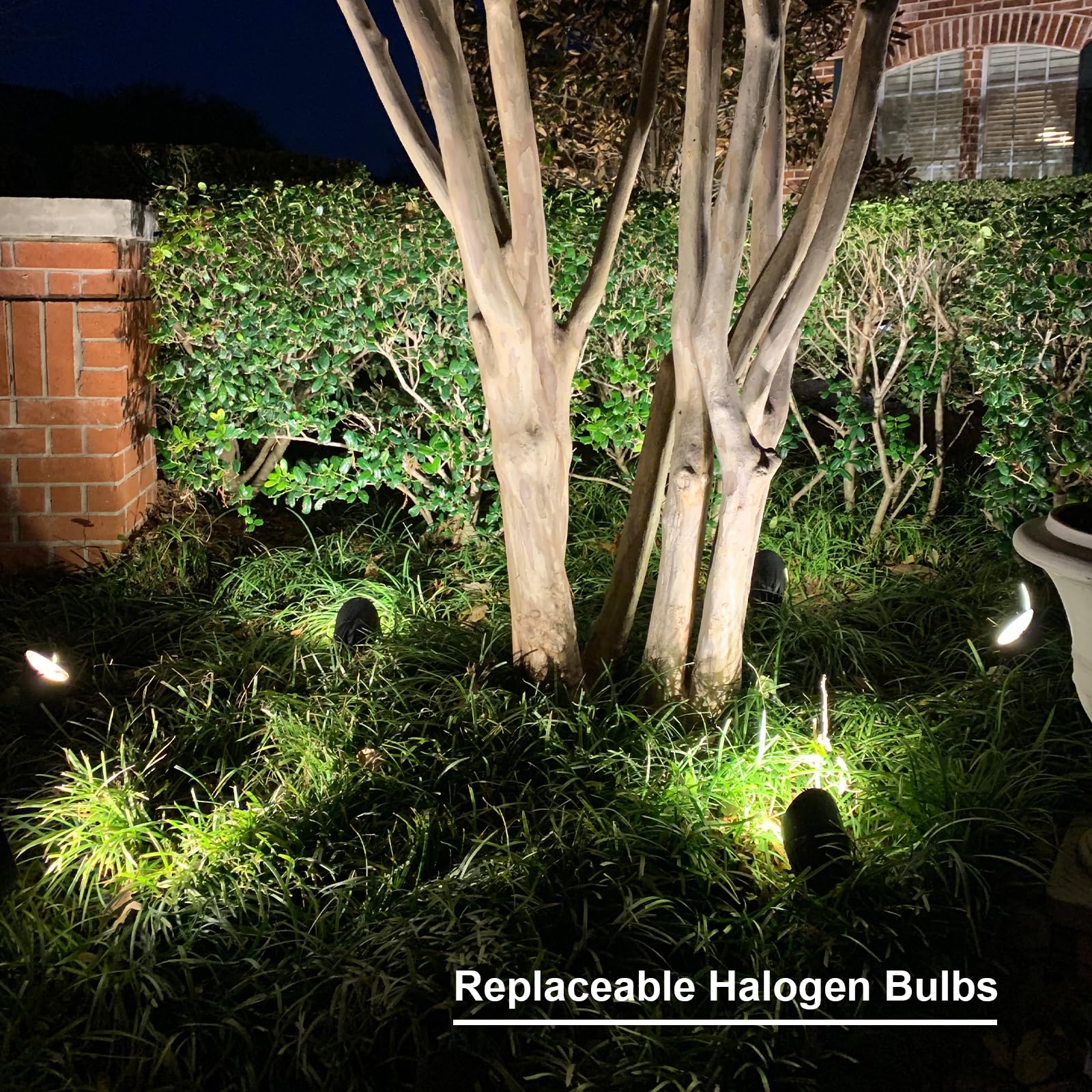 GOODSMANN Low Voltage Landscape Spotlights 50W Outdoor Flood Light 3000K Warm White Metal Black 1 Pack Model 9920-9601-01