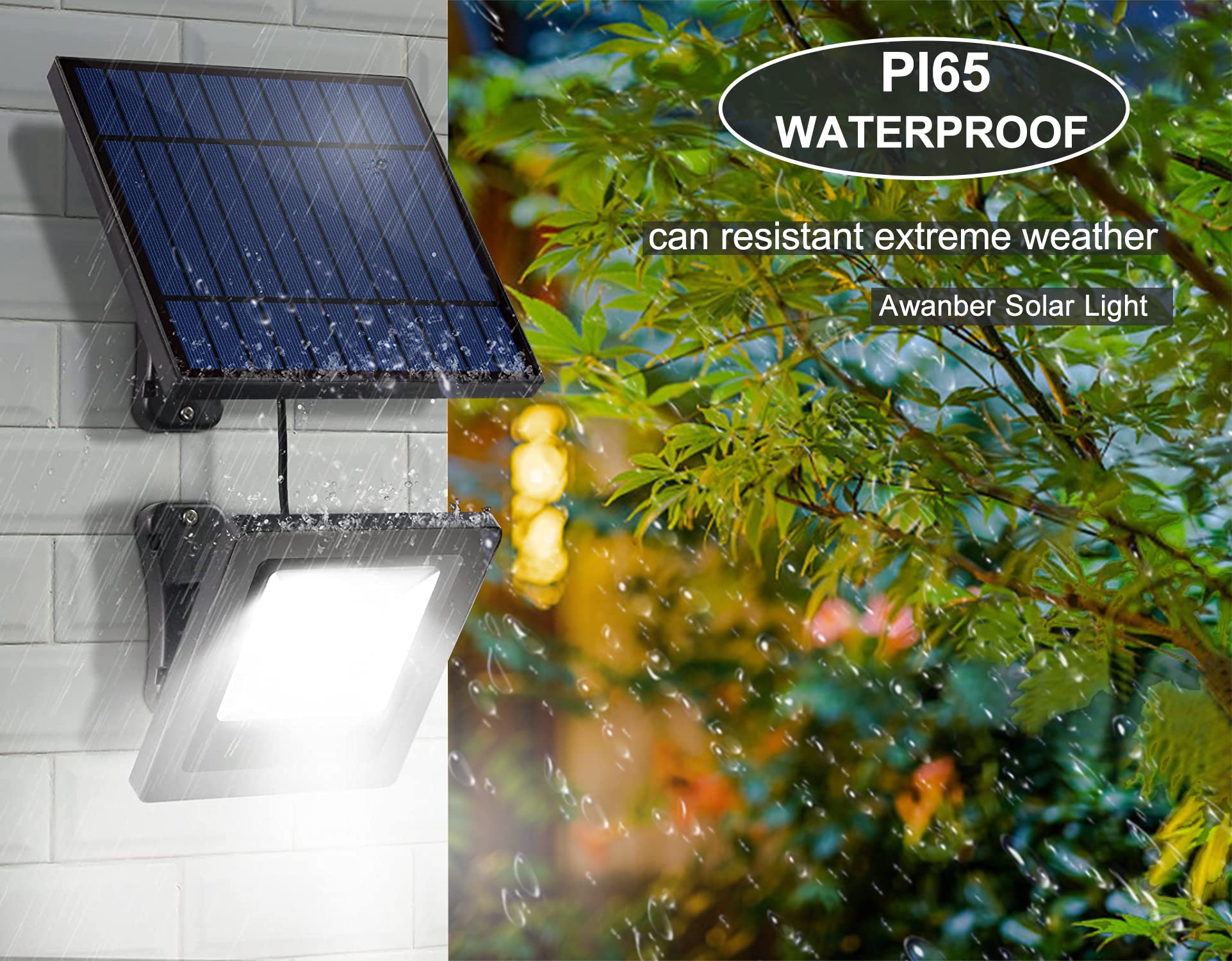 Awanber Solar Powered Lights Outdoor, 2 Pack Wall Mount Solar Dusk To Dawn Lights With Ip65 Waterproof, Super Bright Solar Secur