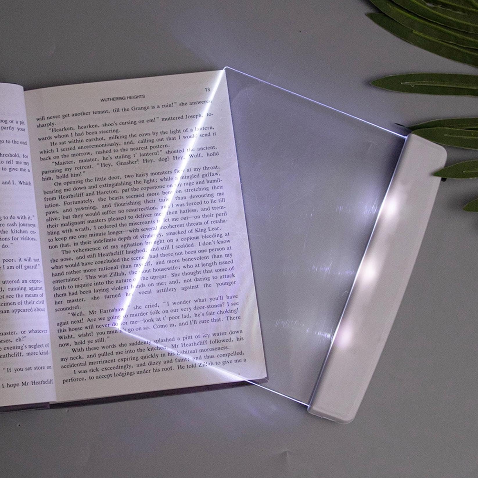 Iseuj Home Flat Book Lights for Reading at Night in Bed Clear LED Book Page Light Bookmark Light for Reading Illuminator Panel P