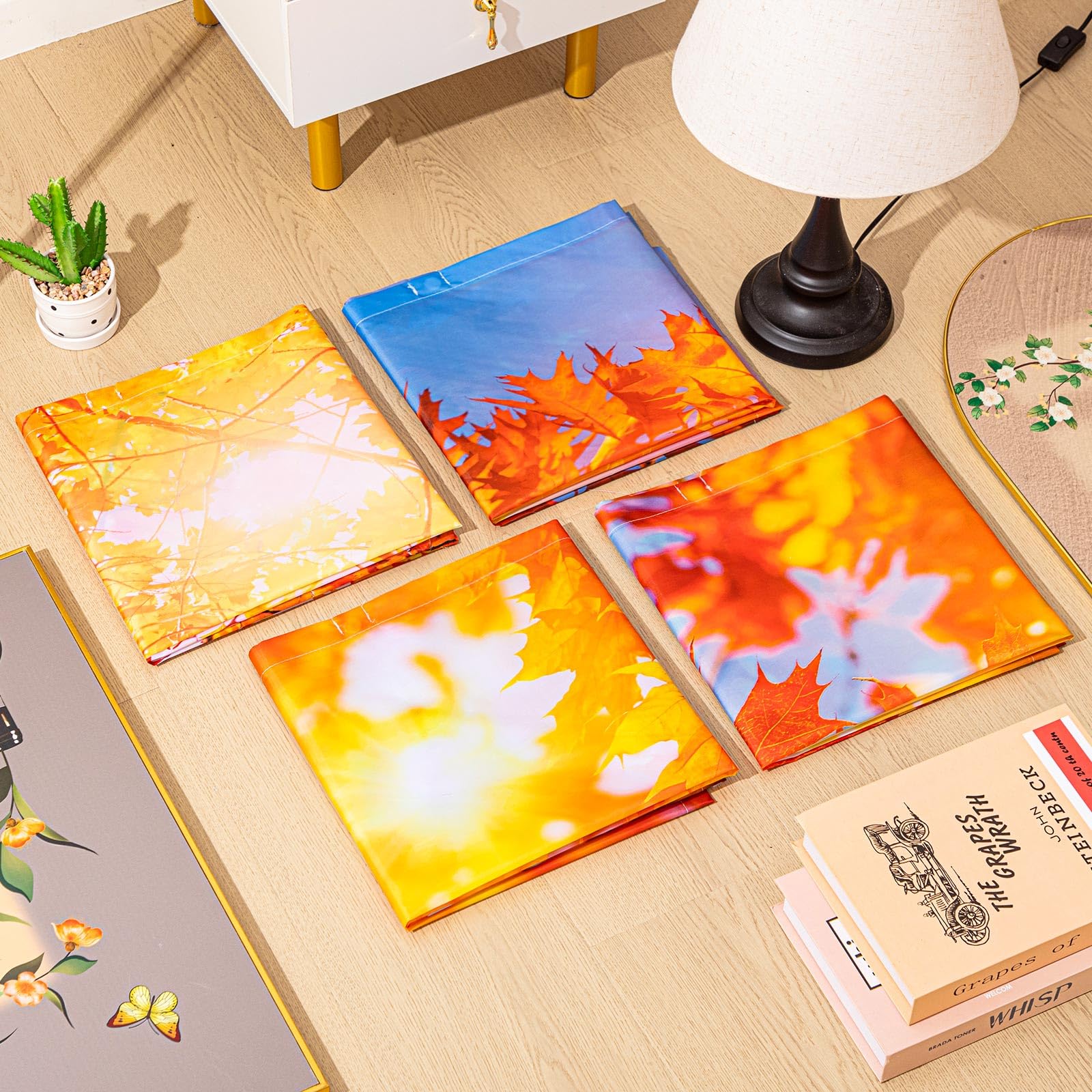 Roceei Pack Of 4 Fluorescent Light Covers For Ceiling Lights, 4 X 2 Ft, Magnetic Light Covers For Classroom Office Home School(M