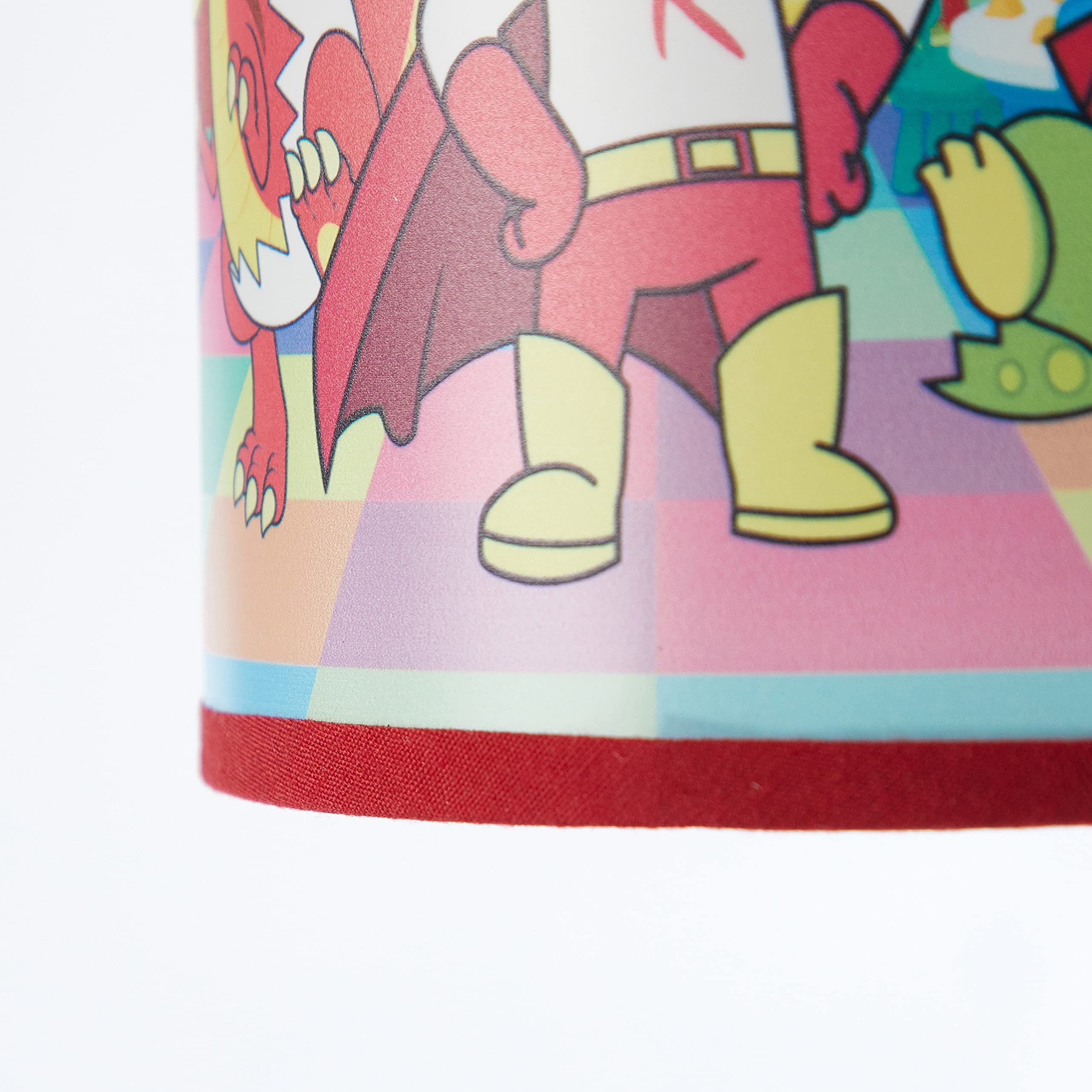 Idea Nuova Ryan'S World Stick Table Kids Lamp With Pull Chain Themed Printed Decorative Shade