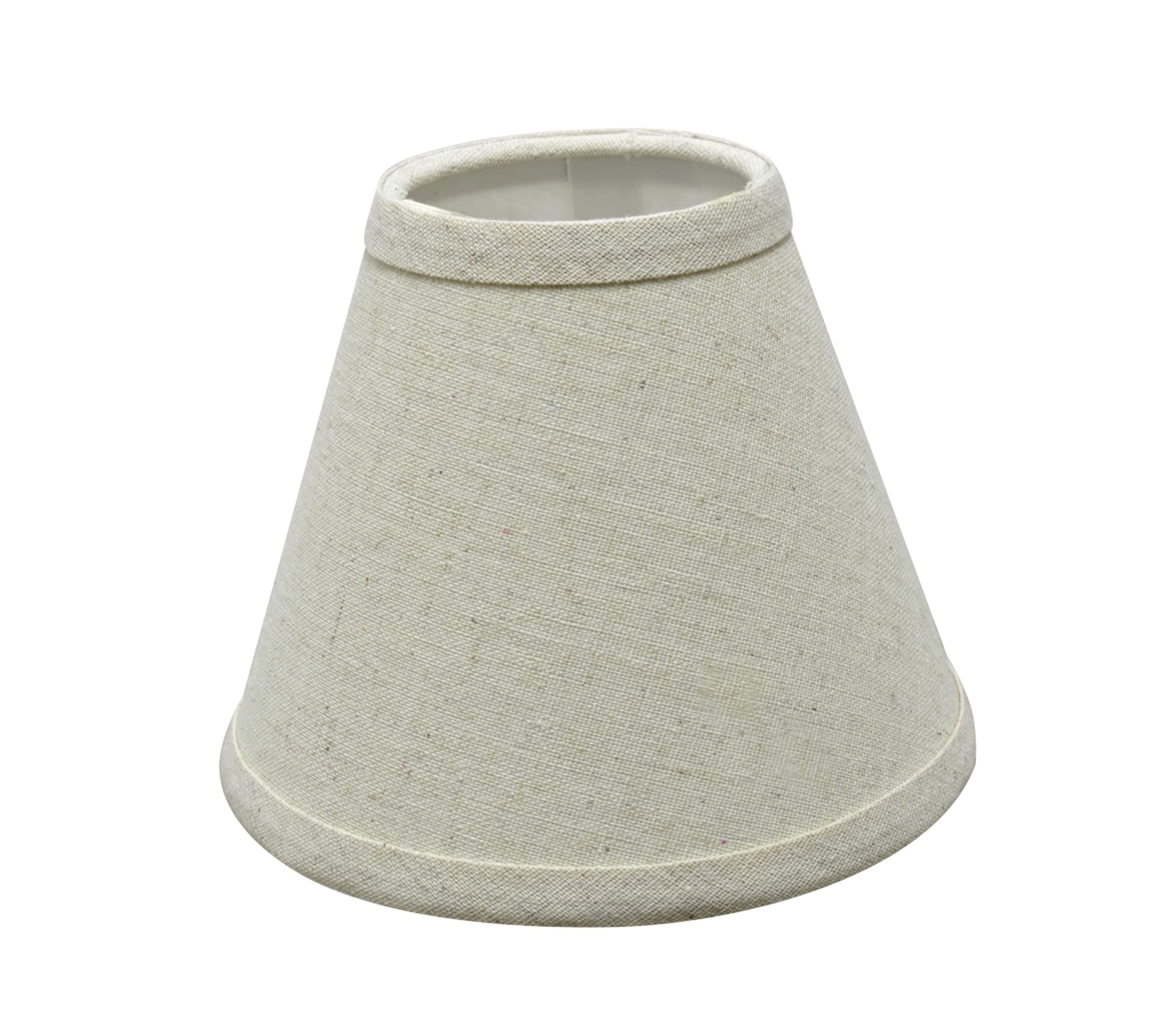 Aspen Creative 32101-2A, Hardback Empire Clip-On Chandelier Lamp Shade, Off-White, 3'' Top X 5'' Bottom X 4'' Slant Height, Set