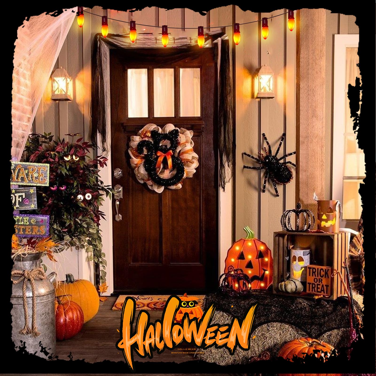 C7 Led Night Light Bulbs, Halloween Led Orange Replacement Bulbs For Outdoor String Lights & Window Candles Chandeliers, E12 Can