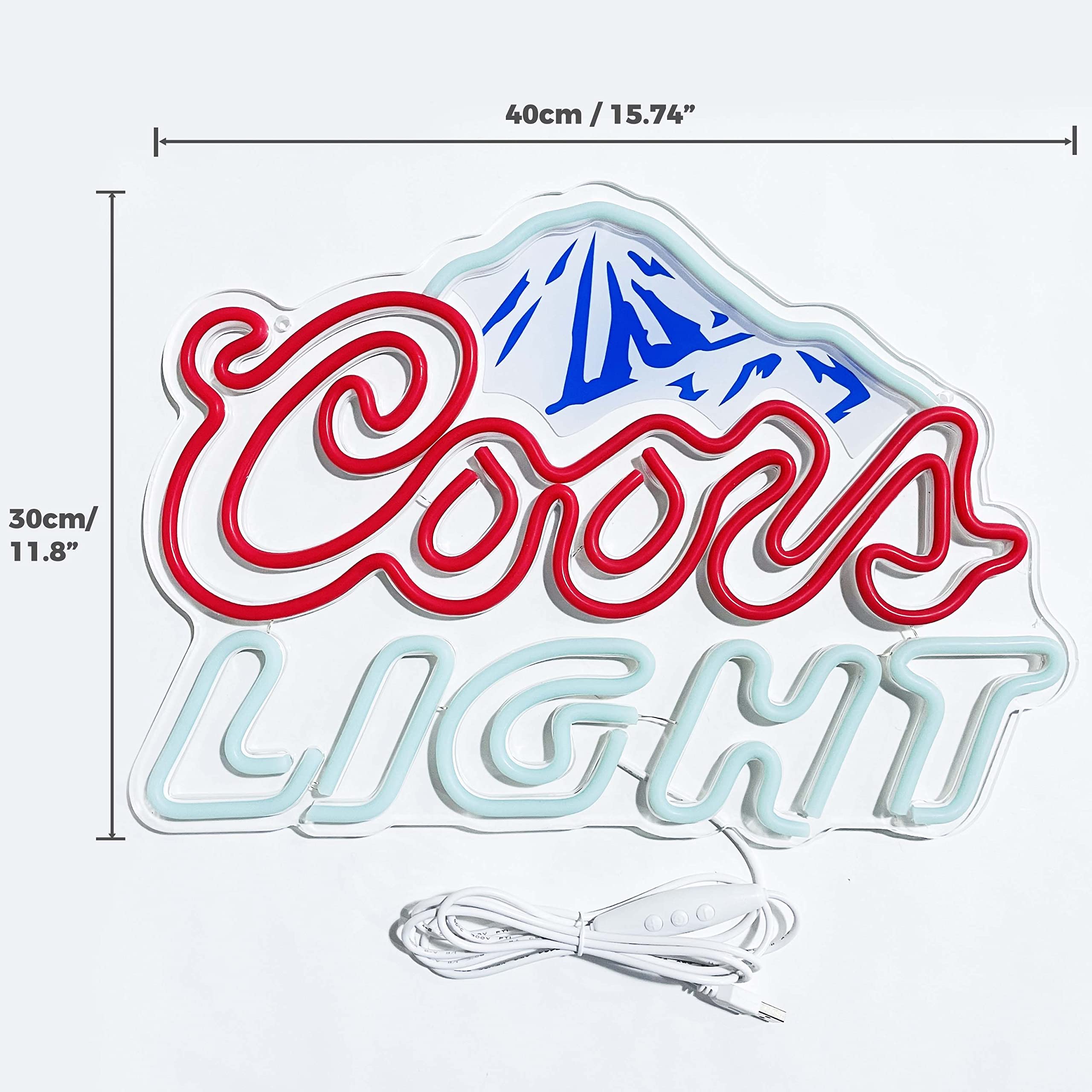Beer Neon Sign Led Neon Beer Bar Signs For Man Cave Decor Beer Logo Sign With Mountain Pattern Printing Chill Mountain Home Bar