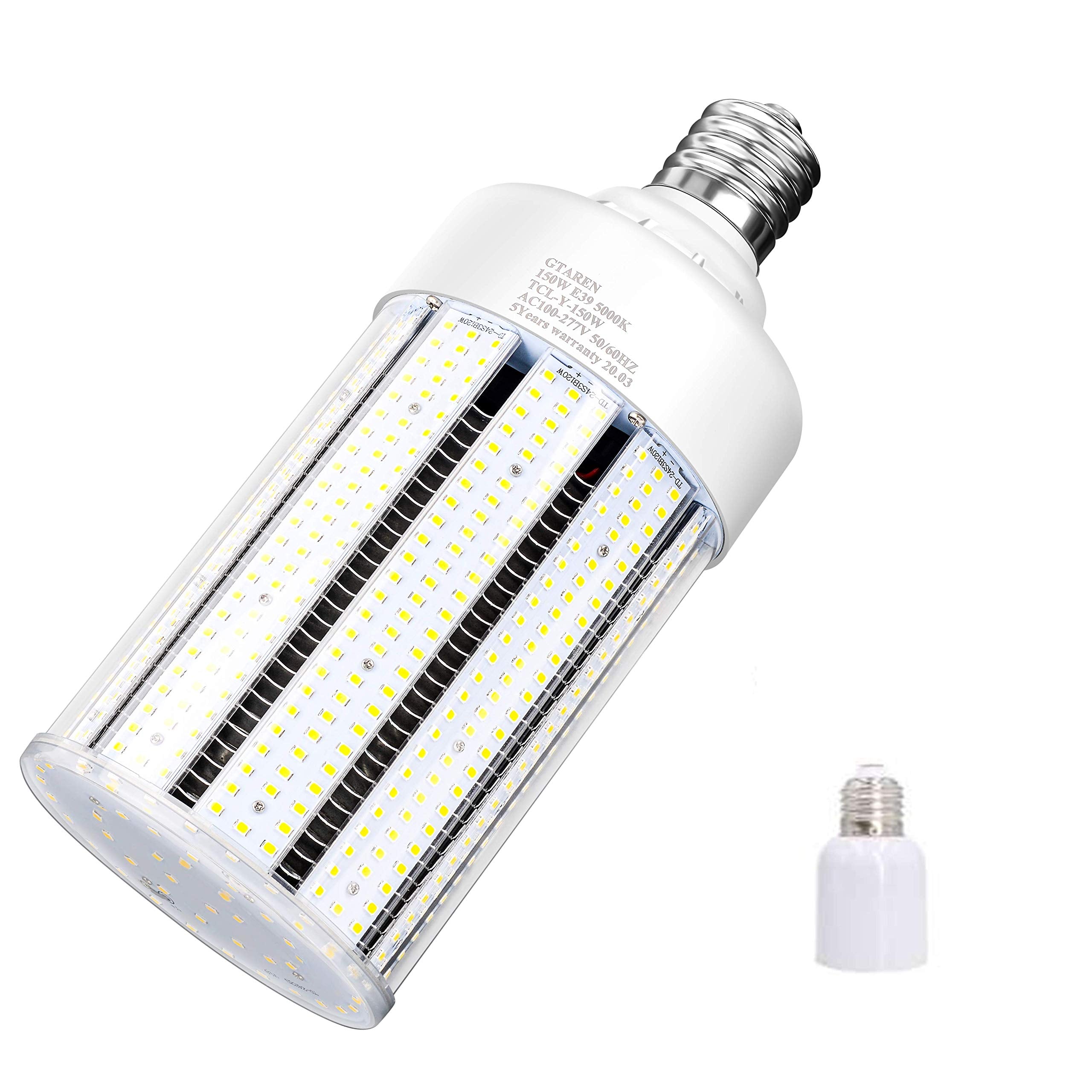 100W Led Corn Cob Light Bulb,Replace For 400 Watt Metal Halide Hps Cfl Hid Lamp,5000K E39 Mogul Base,For Commercial And Industri