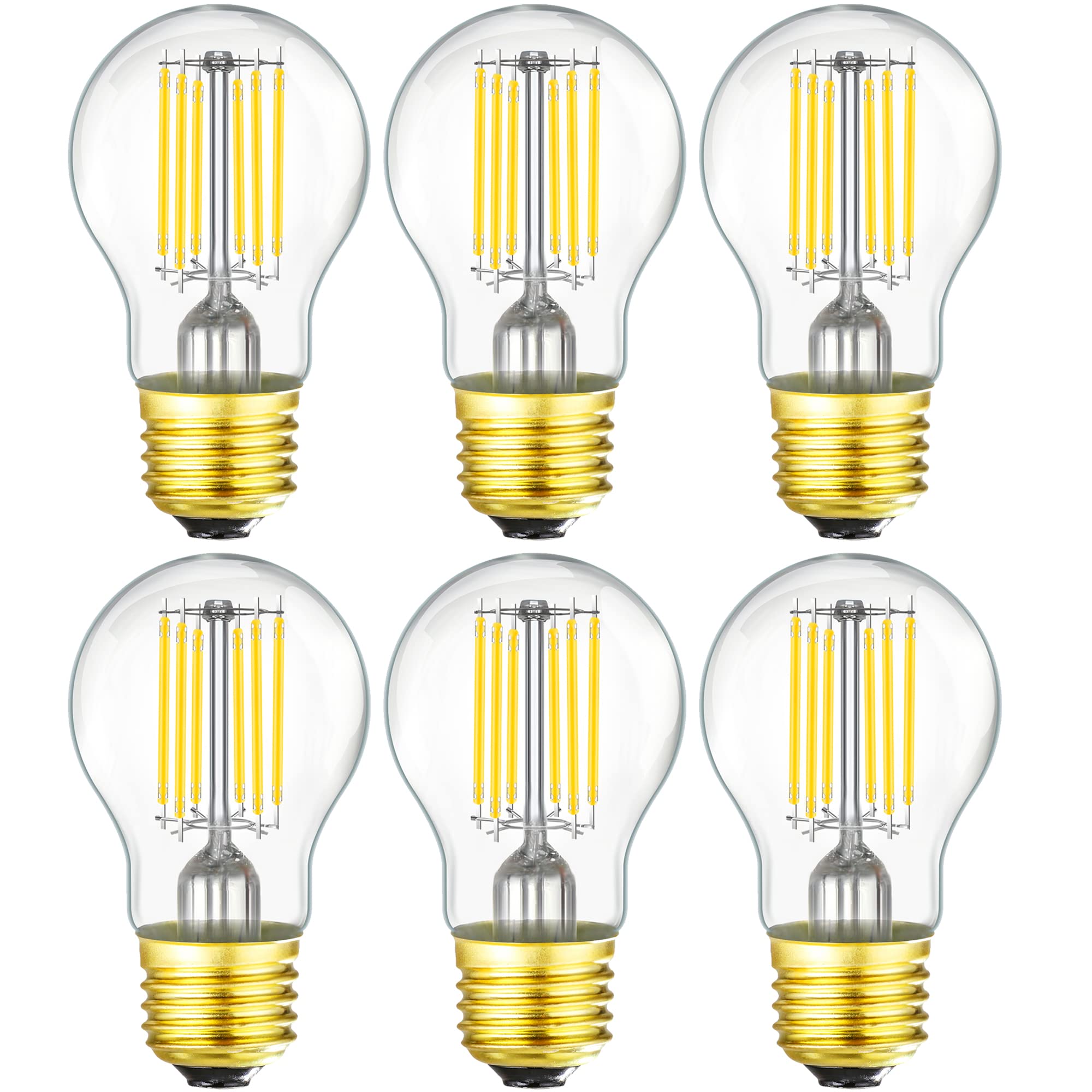 Leools Dimmable A15 Led Bulb 8W Equal 75 Watt Vintage Led Edison Bulb Neutral White 4000K Ac120V 900Lm E26 Led Bulb For Ceiling 