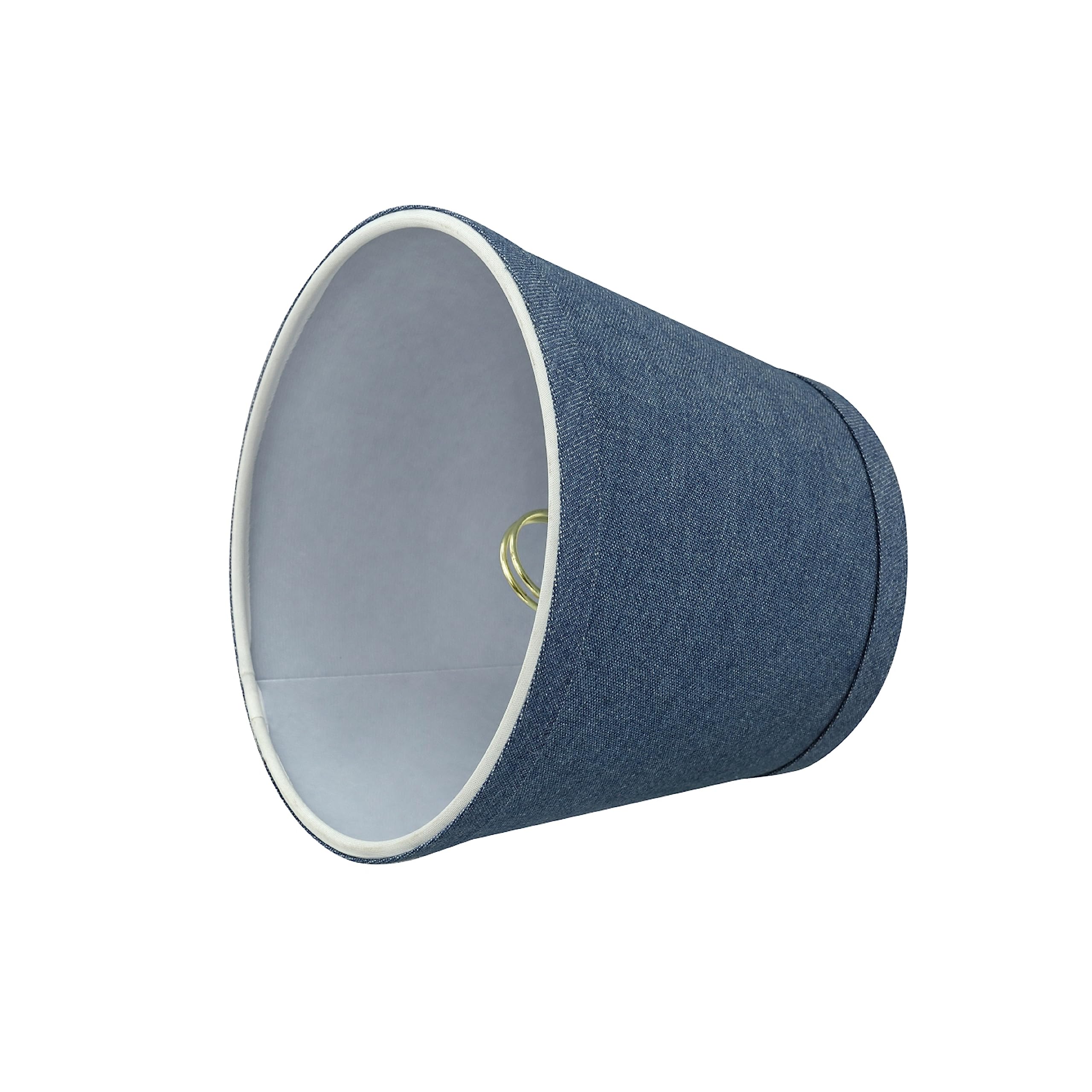 Aspen Creative 32863-2A Small Hardback Empire Shape Chandelier Clip-On Lamp Shade, Washing Blue, 4&quot; Top X 6&quot; Bottom X 5&quot; Slant