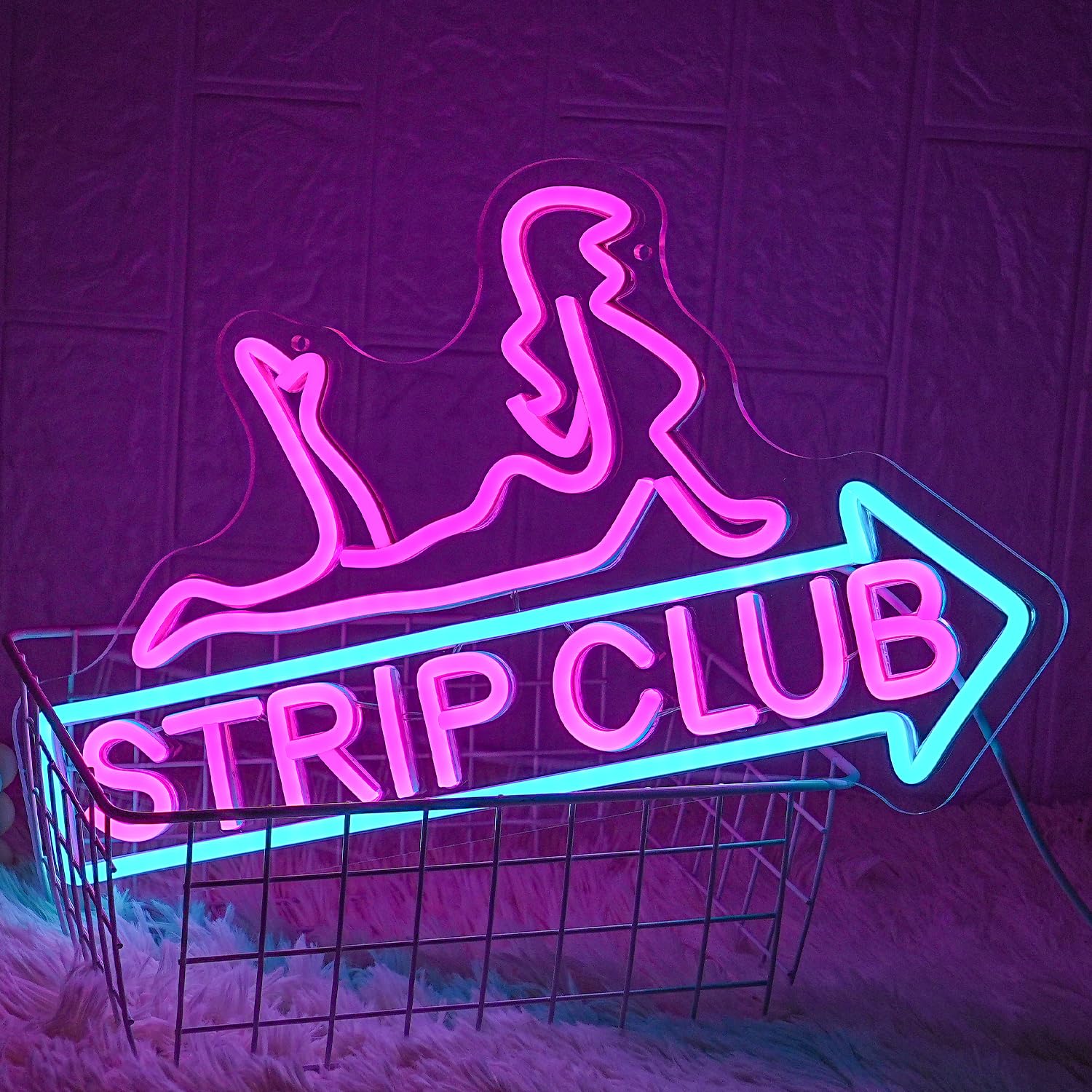 Lmsignly Strip Club Neon Sign Women Neon Light Sign For Wall Decor Dimmable Dance Club Neon Light Sign Letter Led Sign For Bedroom Living Room Club Dancing Party Ball Christmas Gift