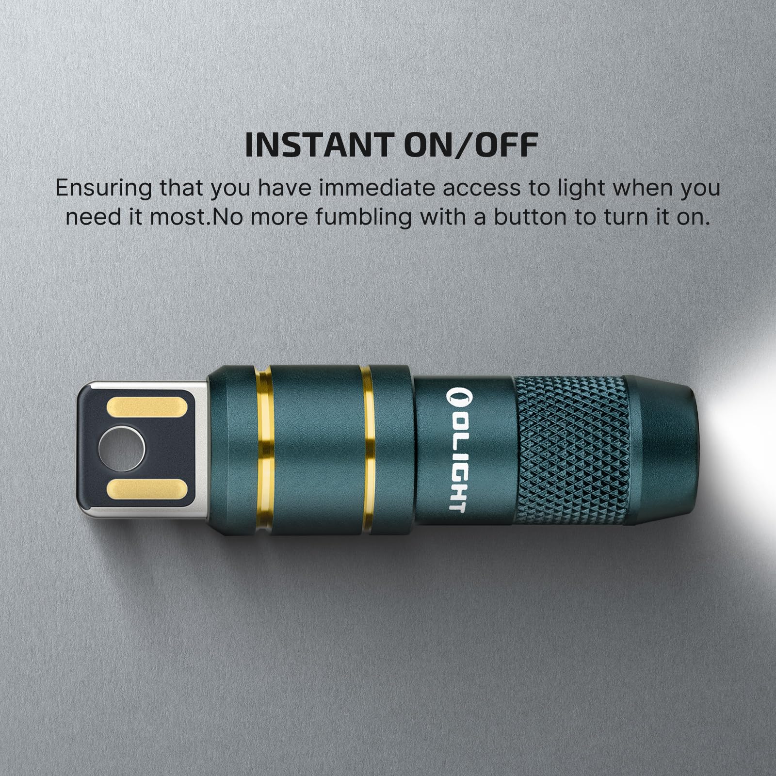 OLIGHT IMINI 2 EDC Keychain Flashlight, 50 Lumens, Aluminum, Dream Blue, Model IMINI2-DB-300000, Compact & Portable