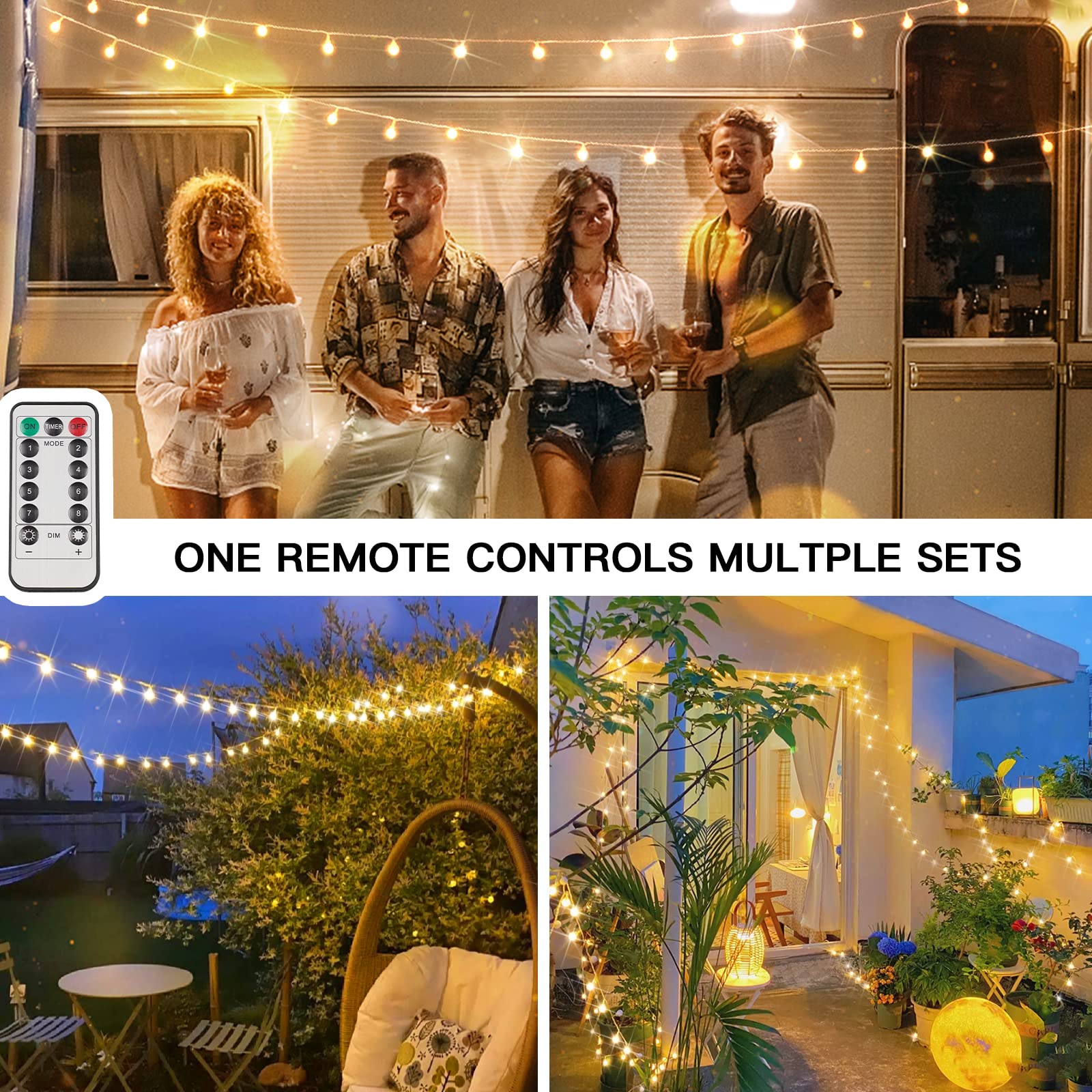 Suddus Globe String Lights Battery Operated, 100 Led Battery Powered Fairy Lights, String Lights For Bedroom, Camping, Backyard, Patio, Garden, Party, Living Room, Classroom, Christmas, Warm White