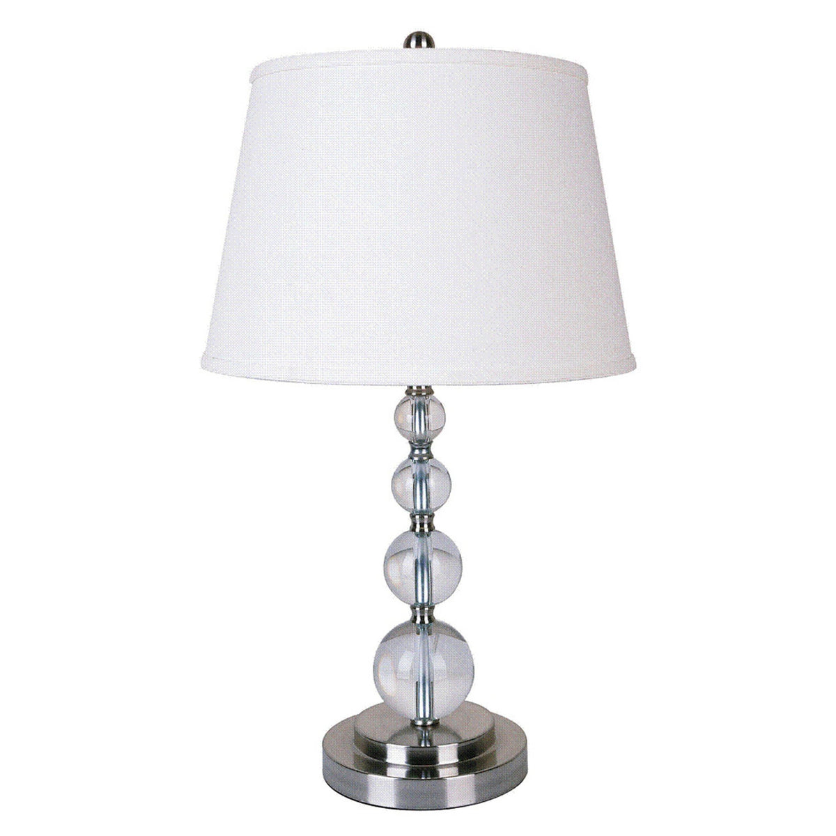 Ore International 6288T Crystal Table Lamp, Chrome