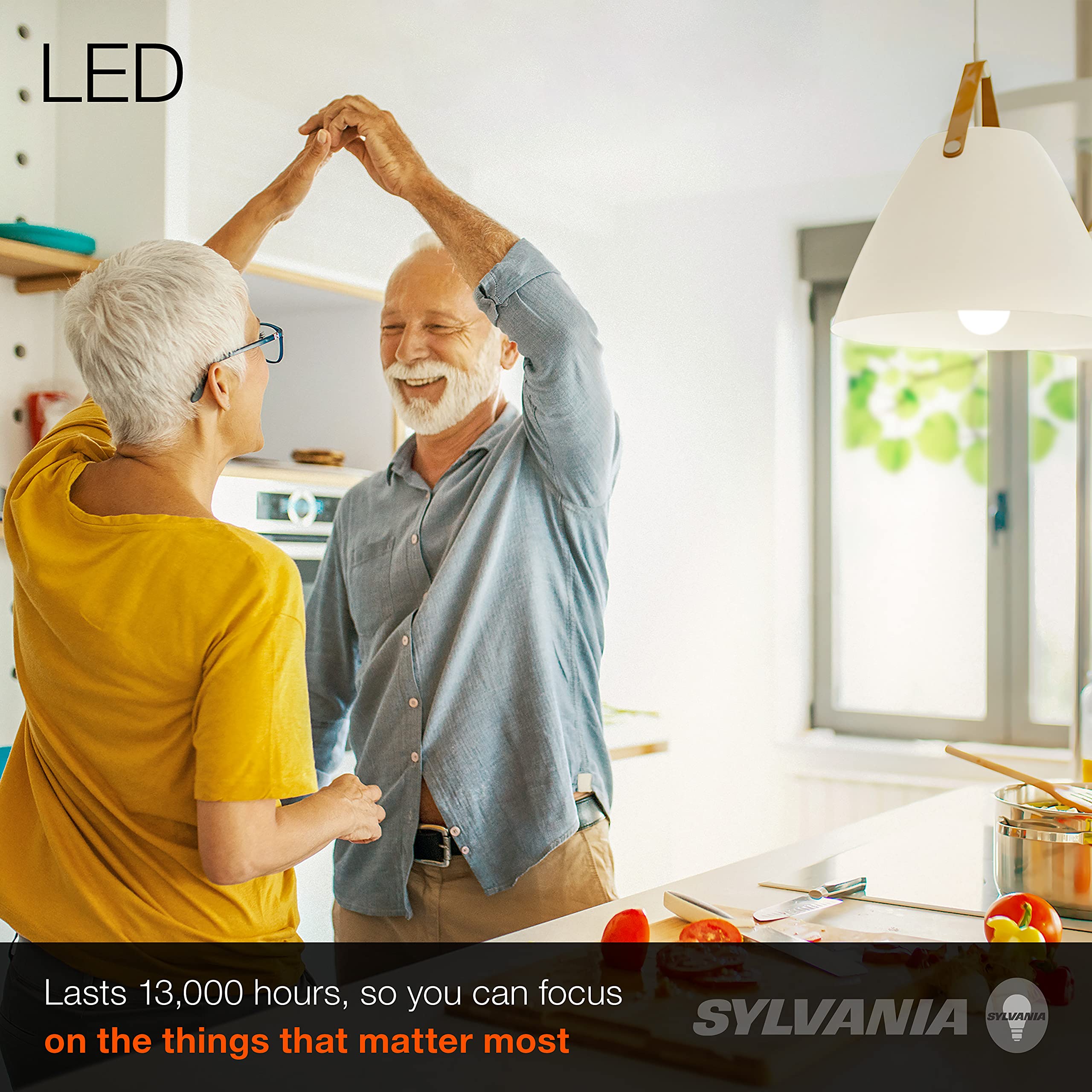 Sylvania Led Light Bulb, A19, 100W Equivalent, Efficient 16W, 13 Year, Medium Base, Dimmable, Frosted, 2700K, Soft White - 4 Pac
