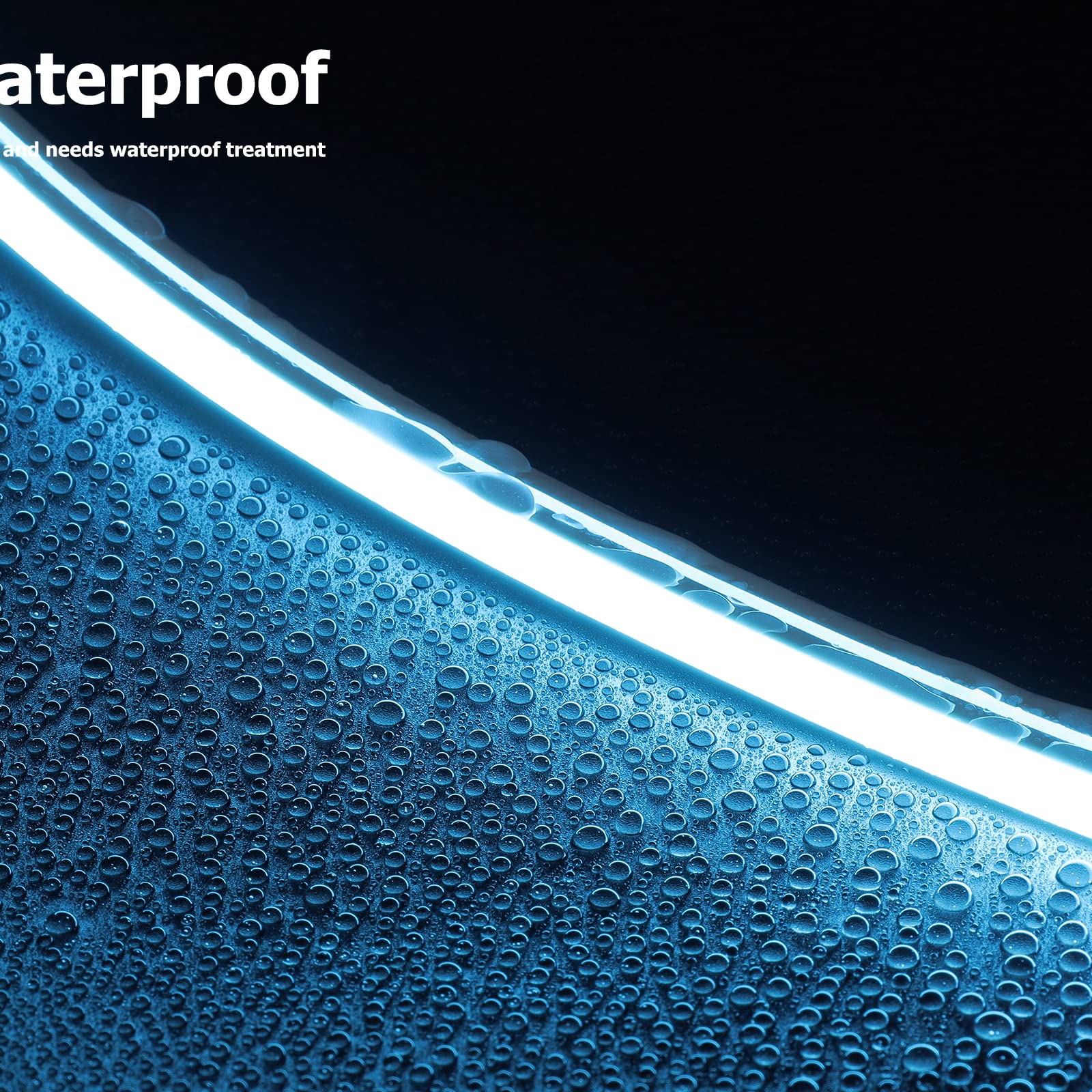 Galgreen Neon Rope Lights, Flexible LED Strip, 16.4ft, Waterproof, Dimmable Remote, Blue, Model st-ting-l166