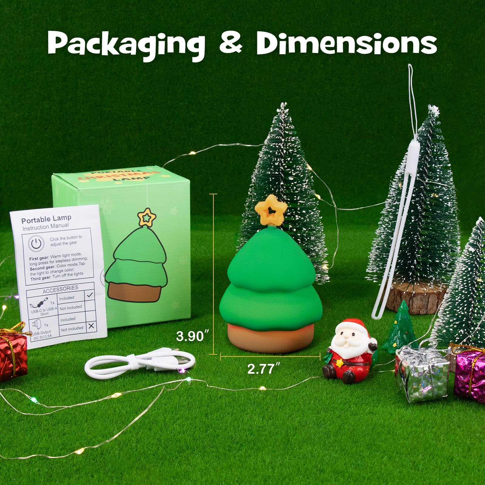 Gefaxi Squishy Christmas Tree Night Light With Rgb Modes Dimmable Nursery Breastfeeding Nightlight Hangable Cute Christmas Lamp Novelty Rechargeable Silicone Touch Bedside Lamp For Bedroom Dorm Decor