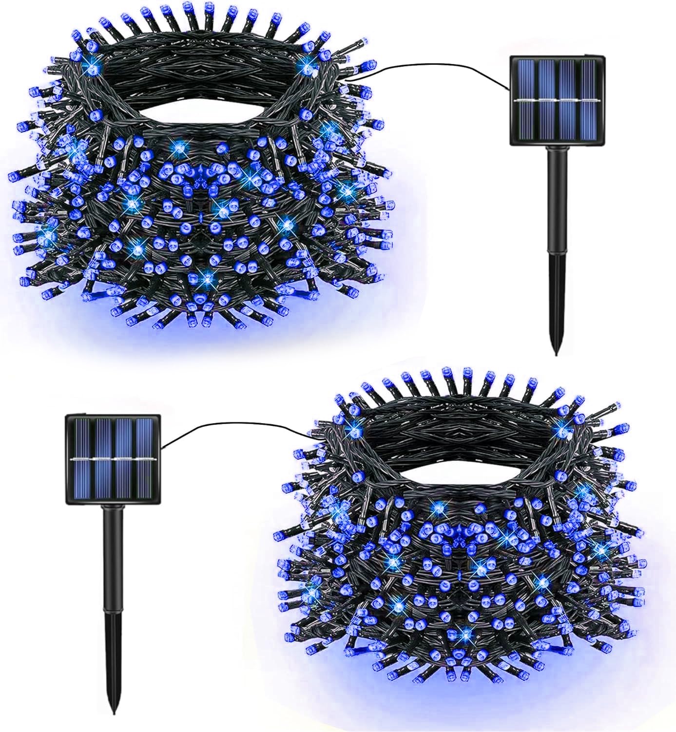 TW SHINE 2 Pack Solar Christmas Lights Decorations Outdoor, Total 400 LED 132 FT Solar Powered Outdoor Christmas Light with 8 Mo