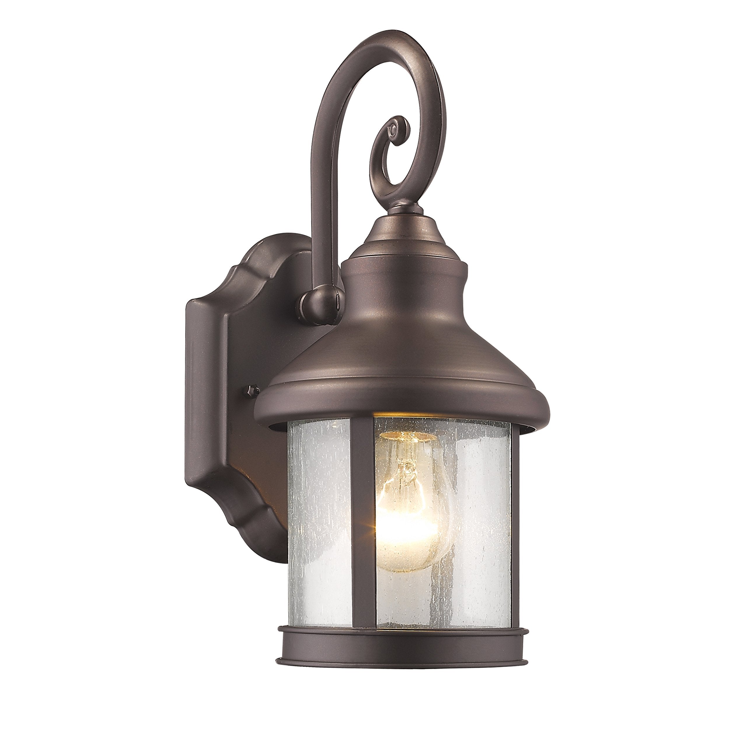 CHLOE LIGHTING Outdoor Wall Sconce 1 Light Rubbed Bronze 12in Height Model CH22049RB12-OD1