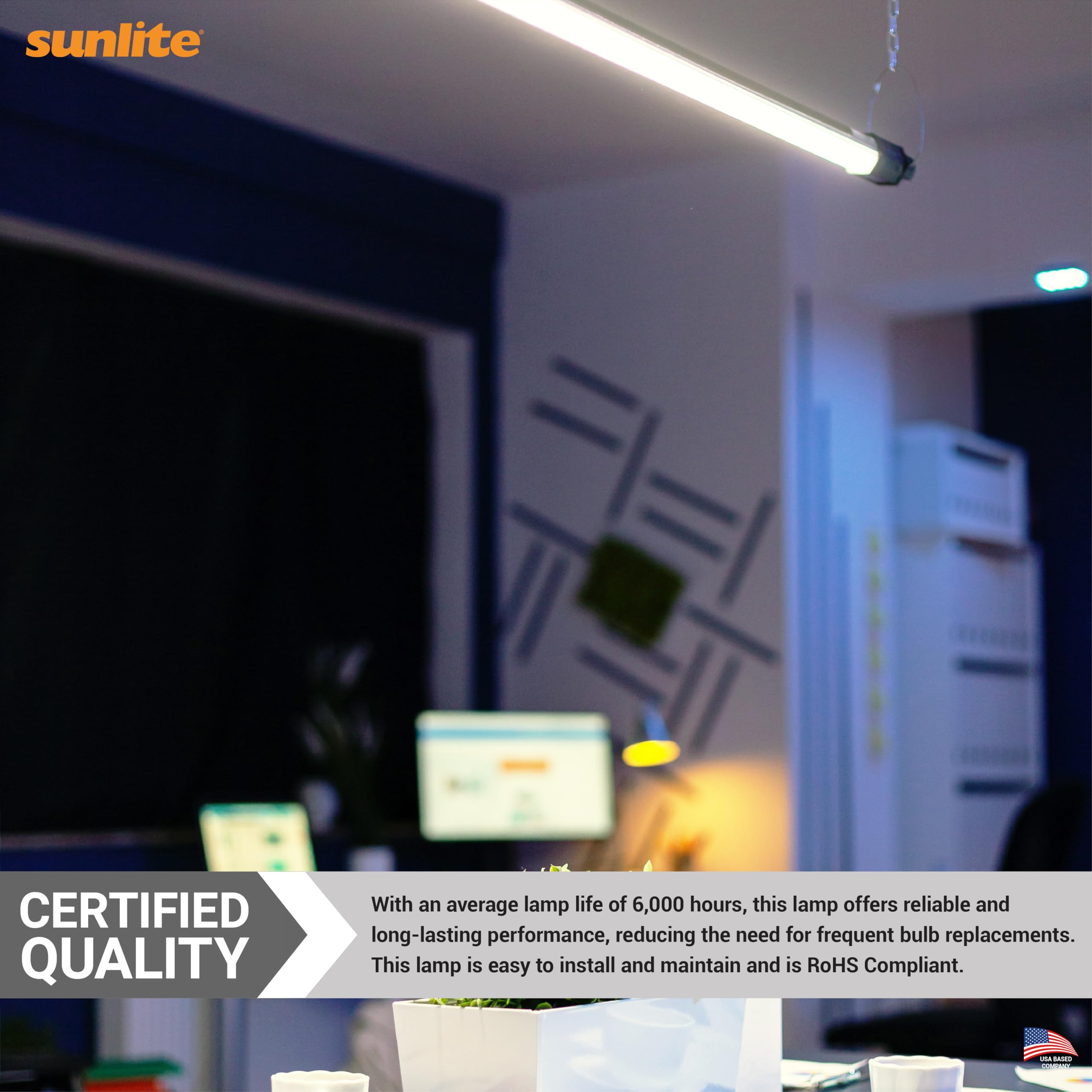 Sunlite 21-Inch F13T5/CW T5 Linear Fluorescent Lamp, 13 Watts, 850 Lumens, 4100K Cool White, Miniature G5 Bi-Pin Base, ROHS Comp