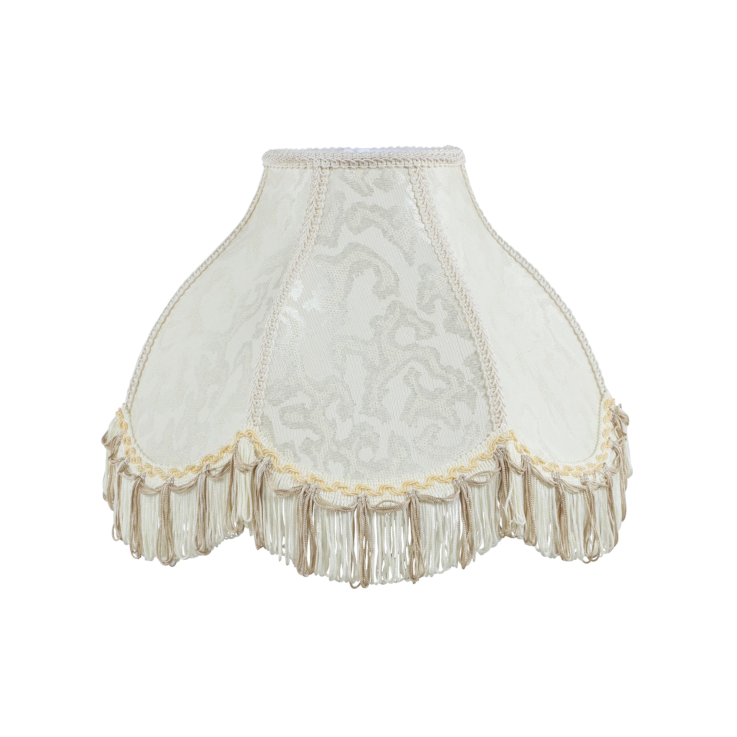 Aspen Creative 30335 Transitional Scallop Bell Shape Spider Construction Lamp Shade In Ivory, (5&quot; X 13&quot; X 9 1/2&quot;)